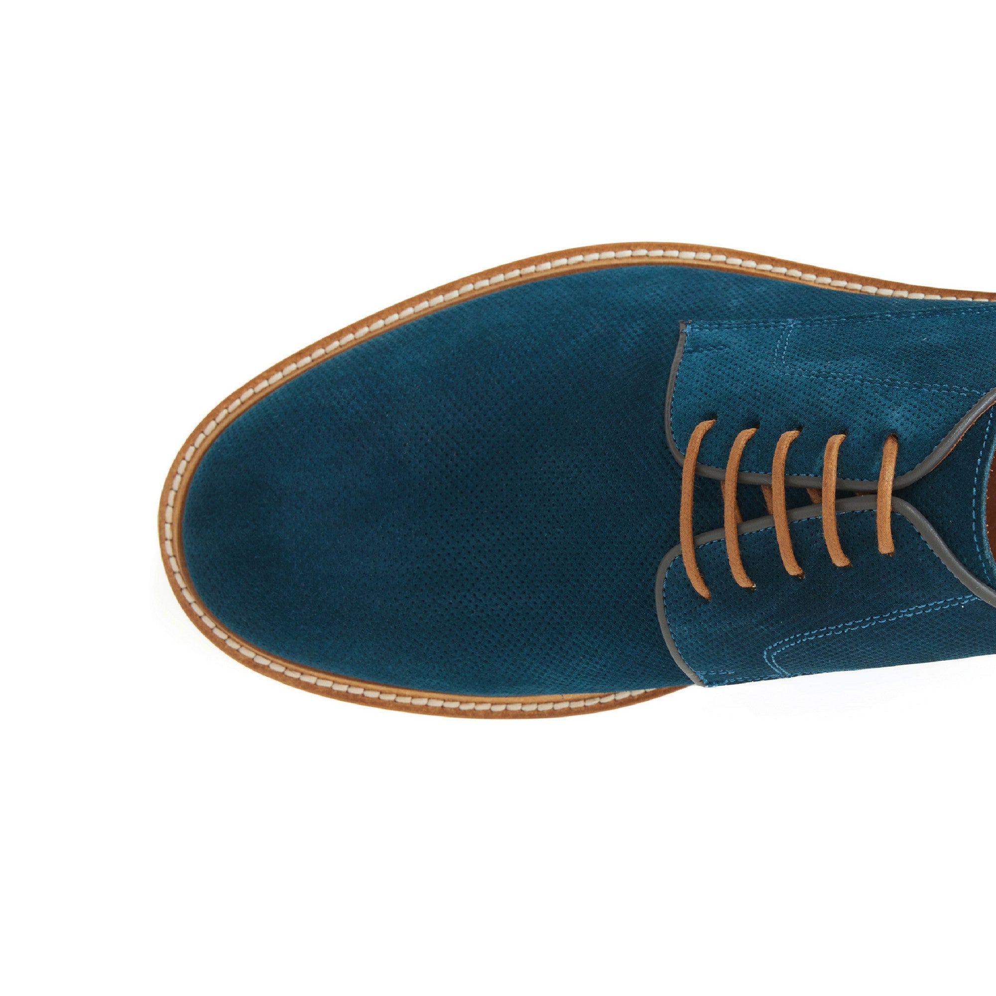 Men's Suede Calf Leather Handmade Derby M9011 6