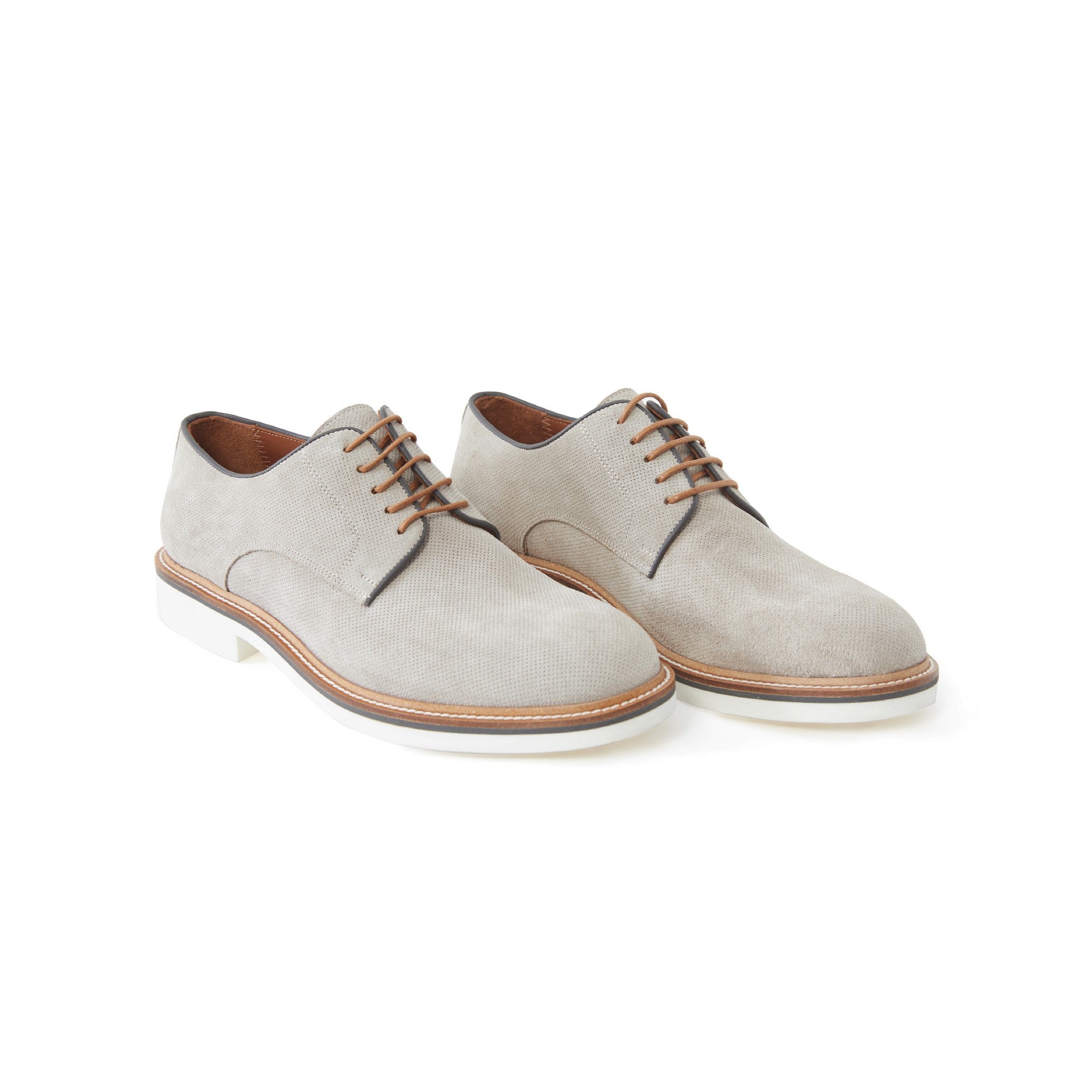 Men's Suede Calf Leather Handmade Derby M9011 8