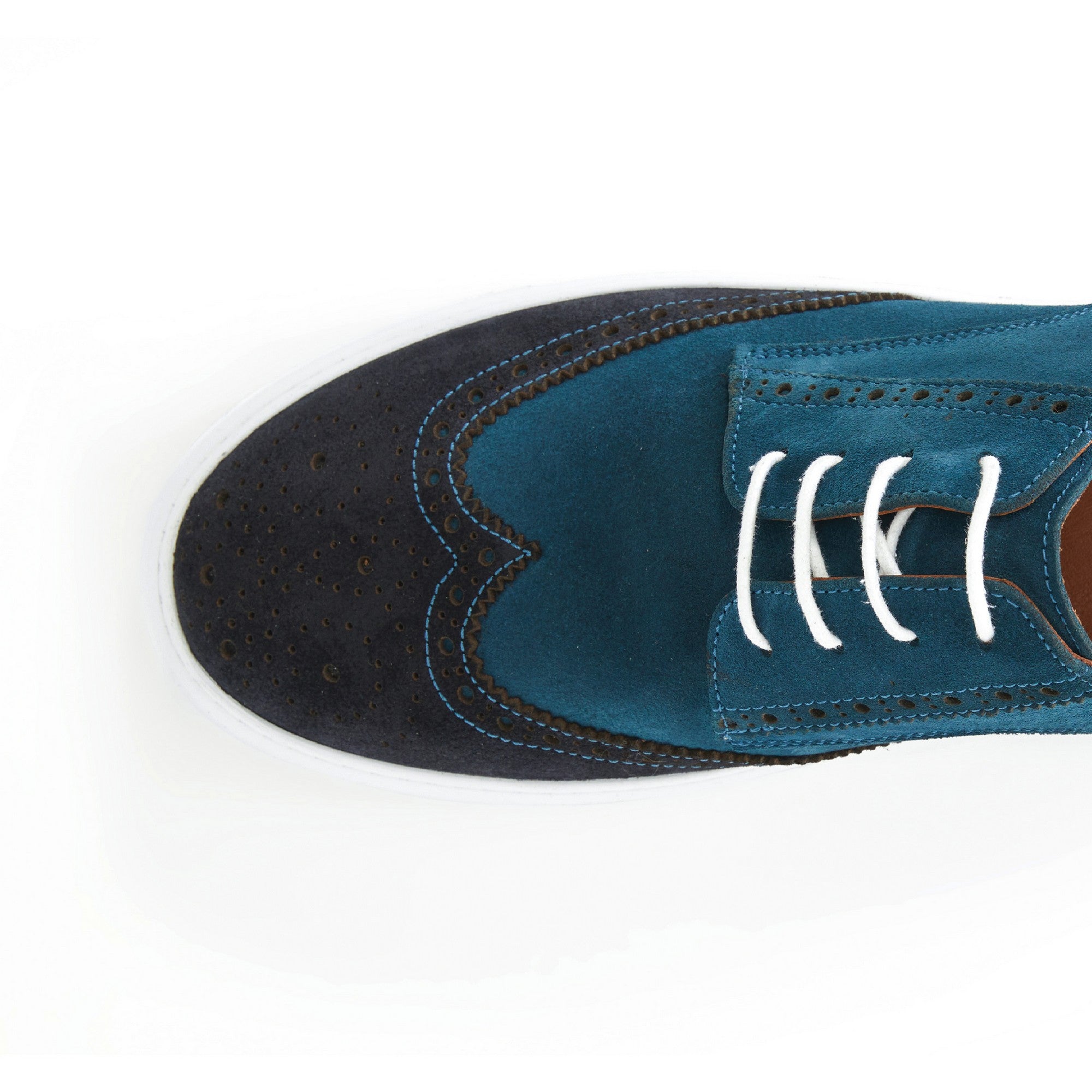 Men's Suede Calf Leather Handmade Oxford M9012 6