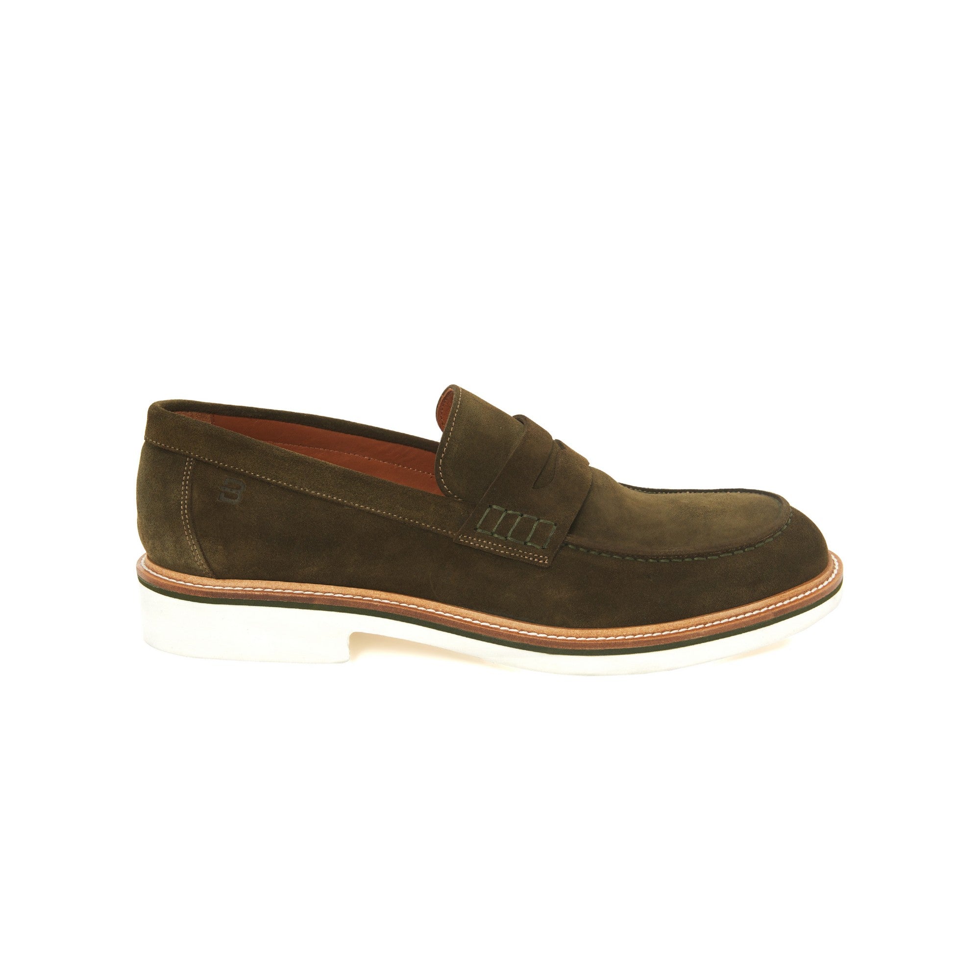 Men's Suede Calf Leather Handmade Loafer M9014 1