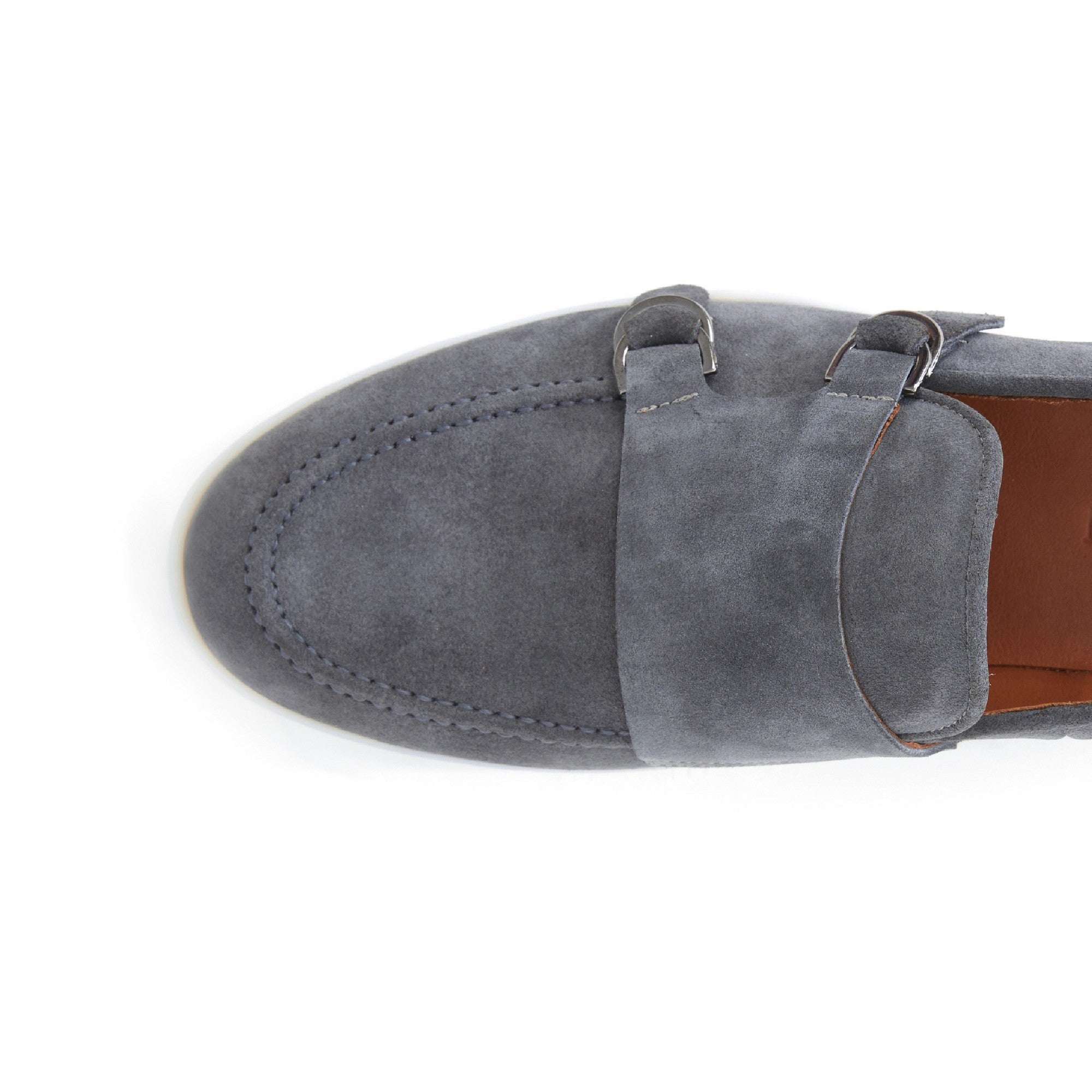 Men's Suede Leather Handmade Monk M9015 6