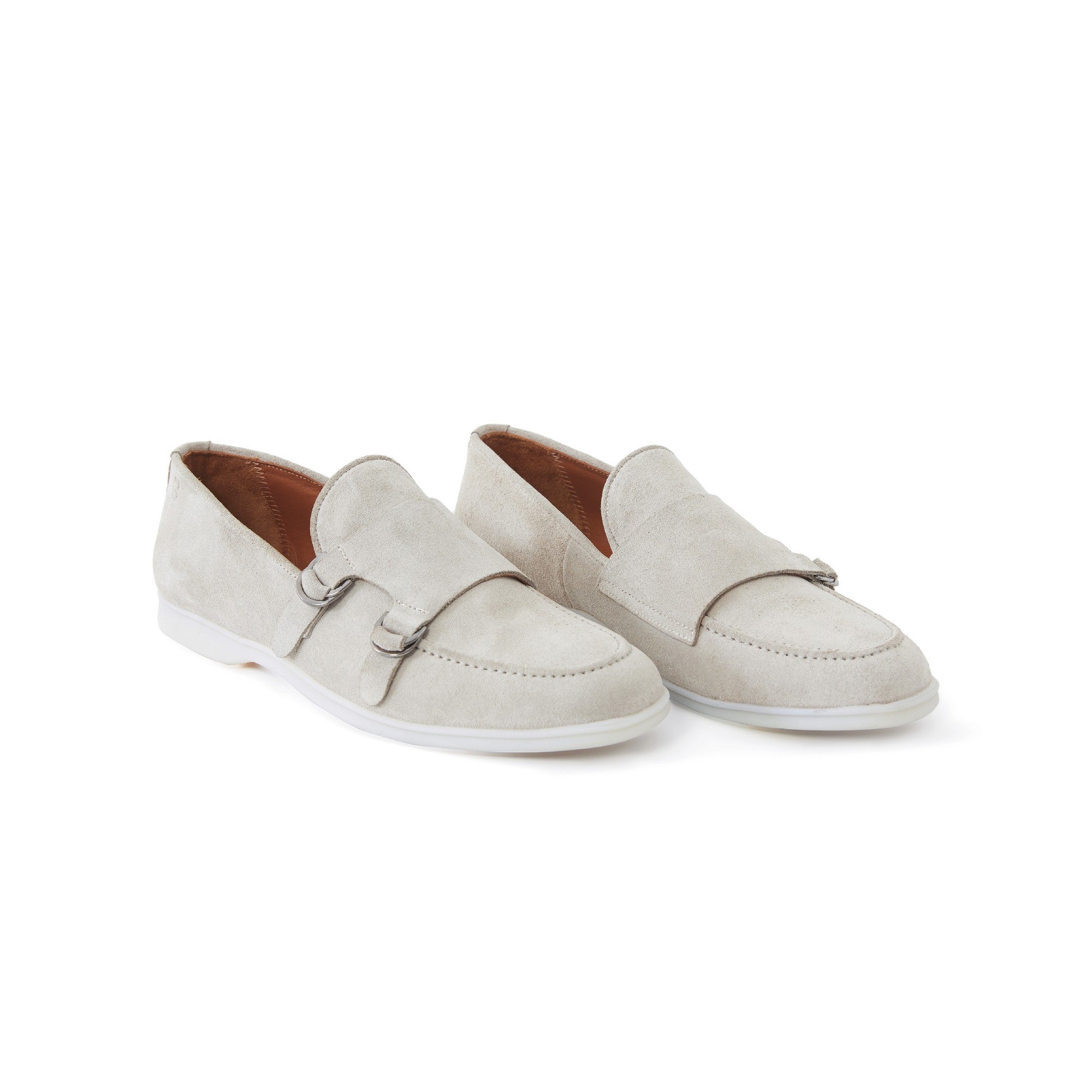 Men's Suede Leather Handmade Monk M9015 8