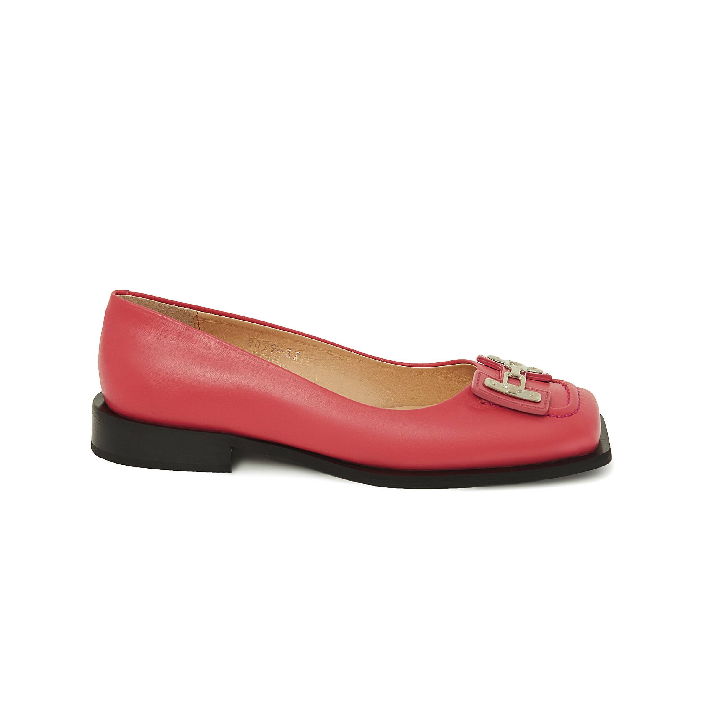 Women's Calf Leather Handmade Flats W3008 1