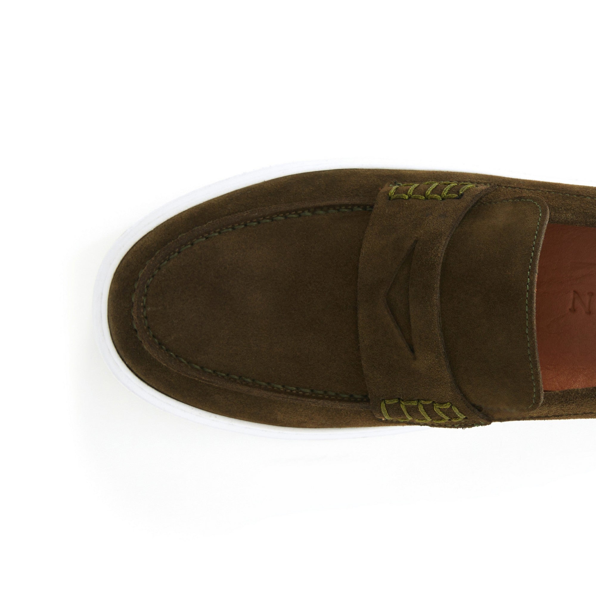 Women's Suede Calf Leather Handmade Loafer W5026 6