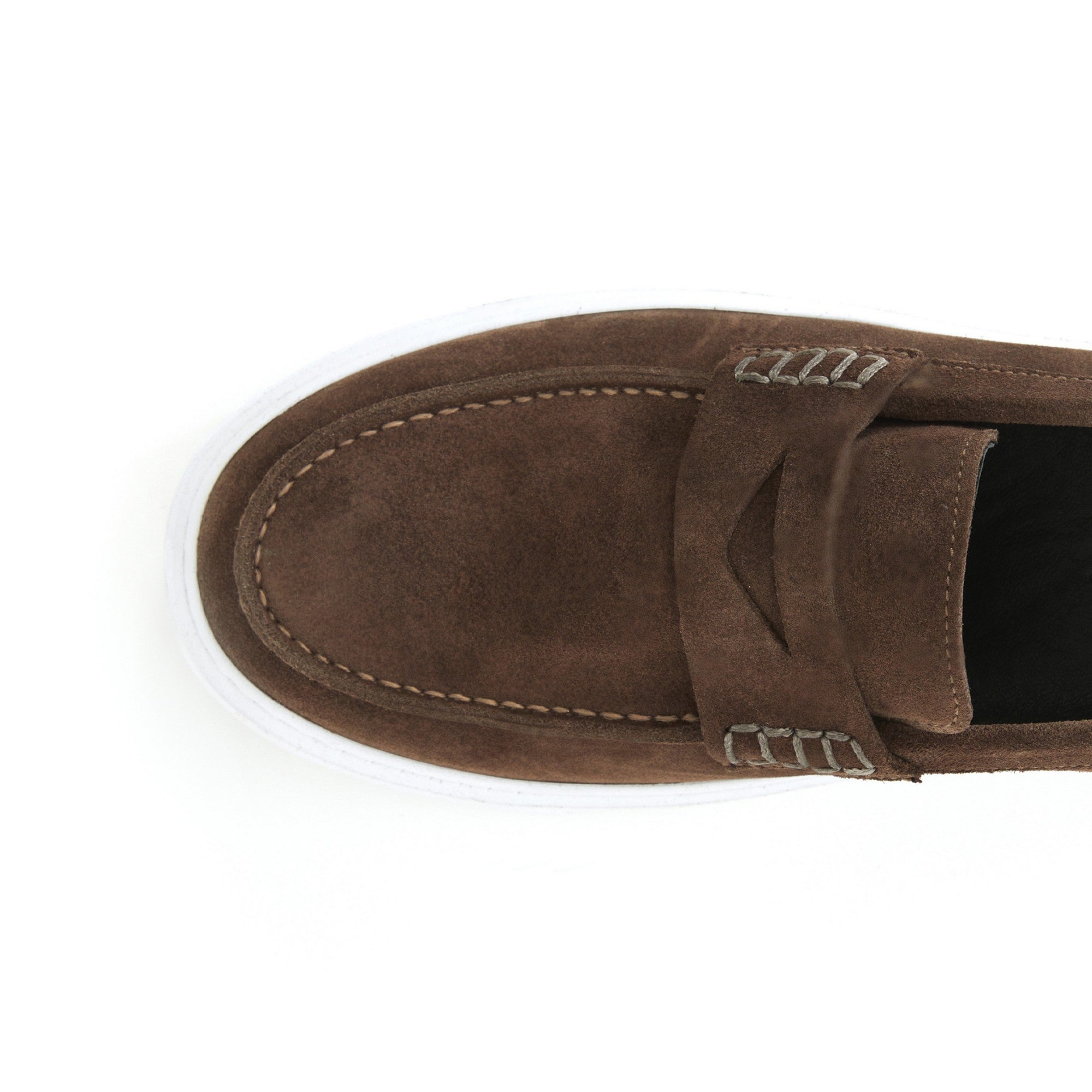 Women's Suede Calf Leather Handmade Loafer W5026 12