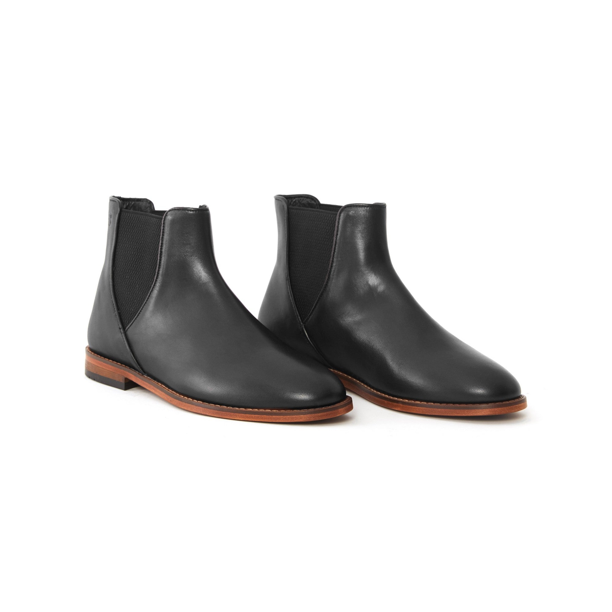 Women's Calf Leather Handmade Chelsea Boots W4004 2