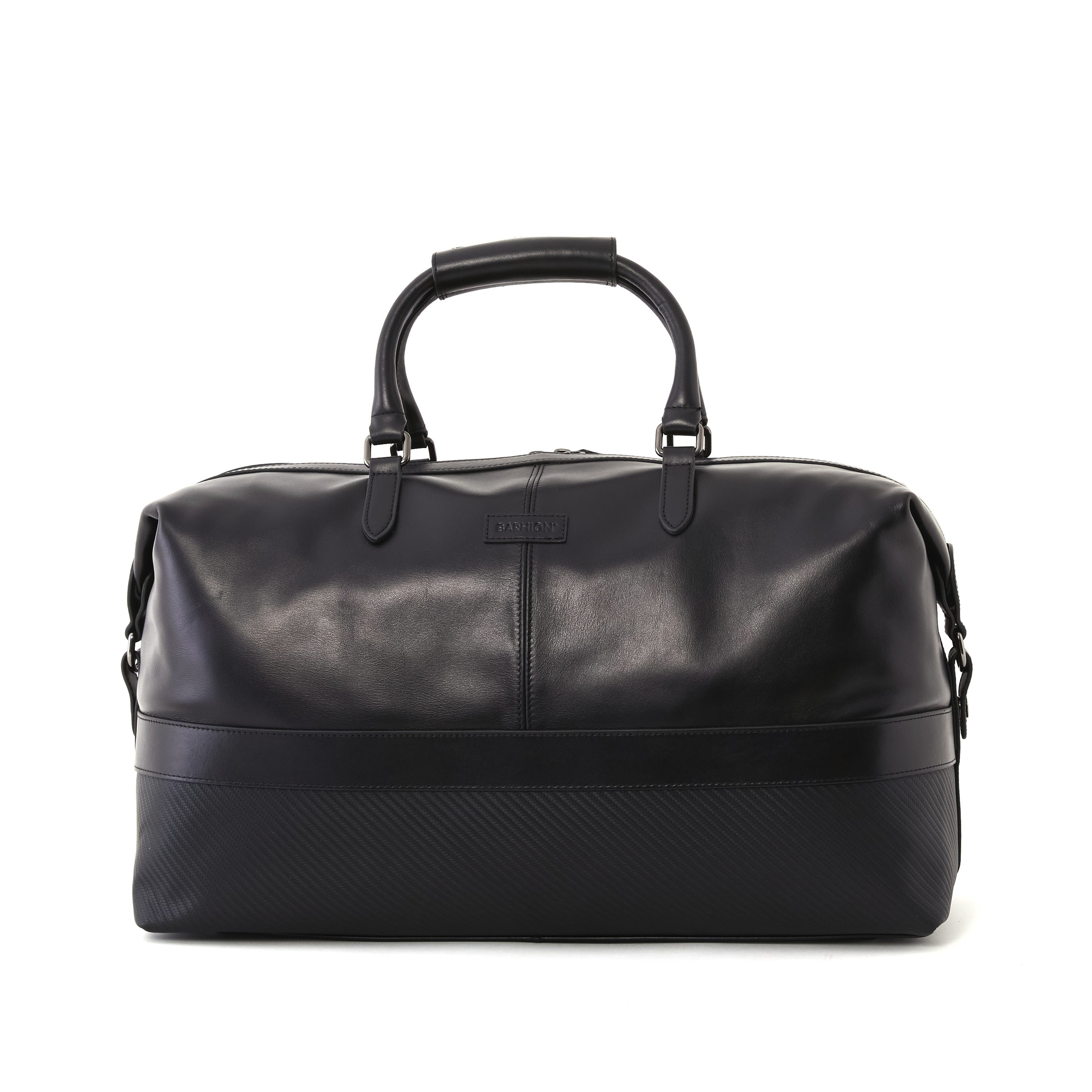 Men's Calf Leather Knit Pattern Handmade Travel Bag U25011 4