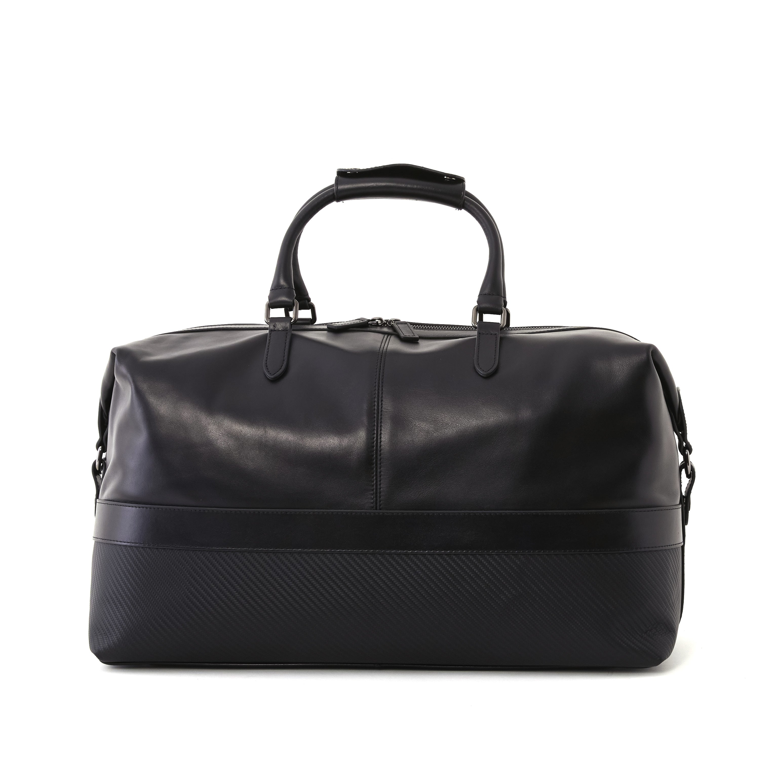 Men's Calf Leather Knit Pattern Handmade Travel Bag U25011 6