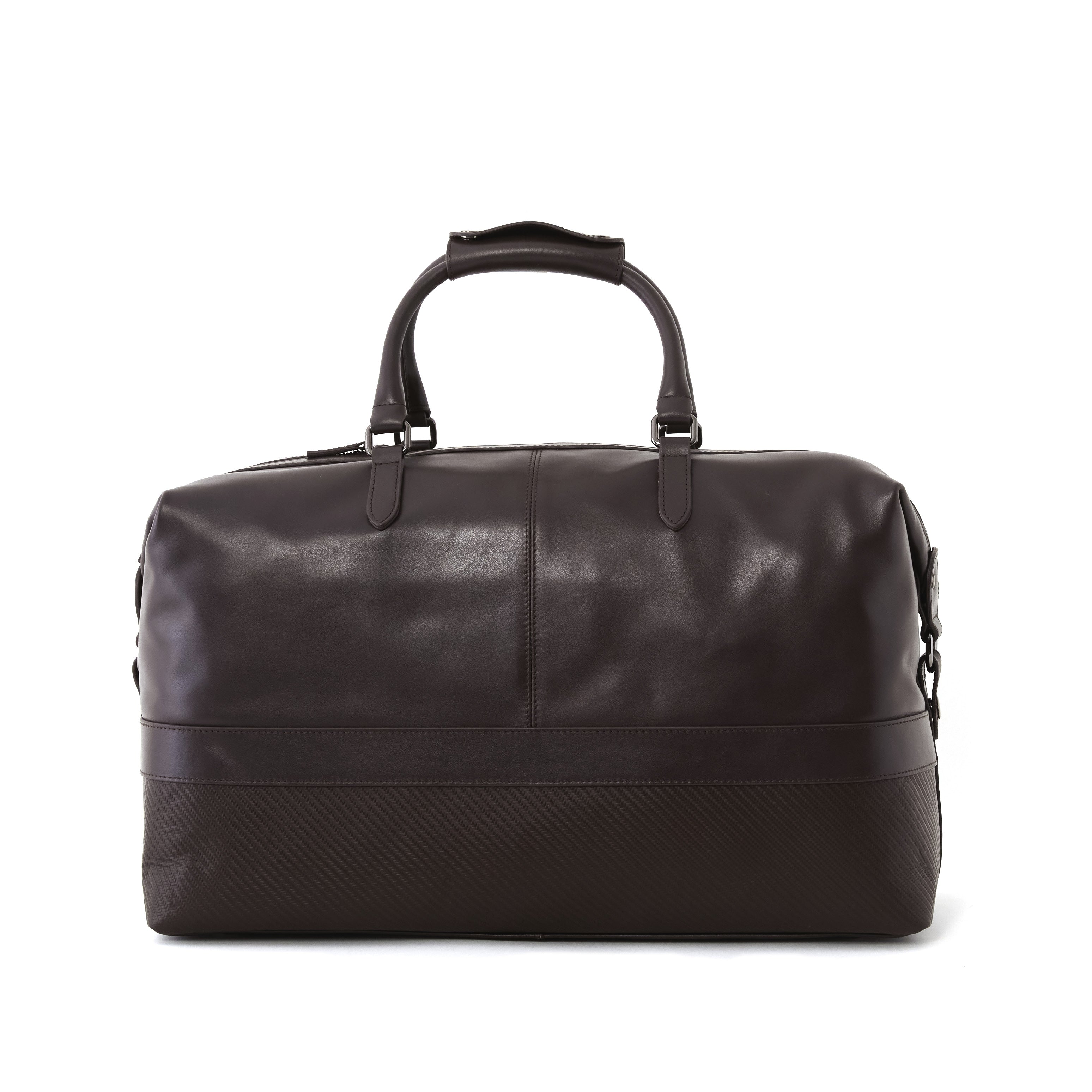 Men's Calf Leather Knit Pattern Handmade Travel Bag U25011 9