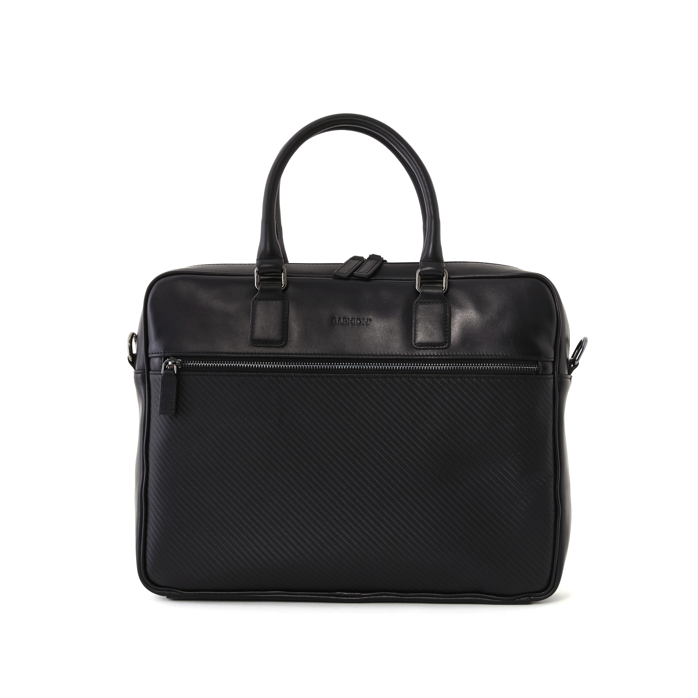 Men's Calf Leather Knit Pattern Handmade Laptop Bag U25013 4