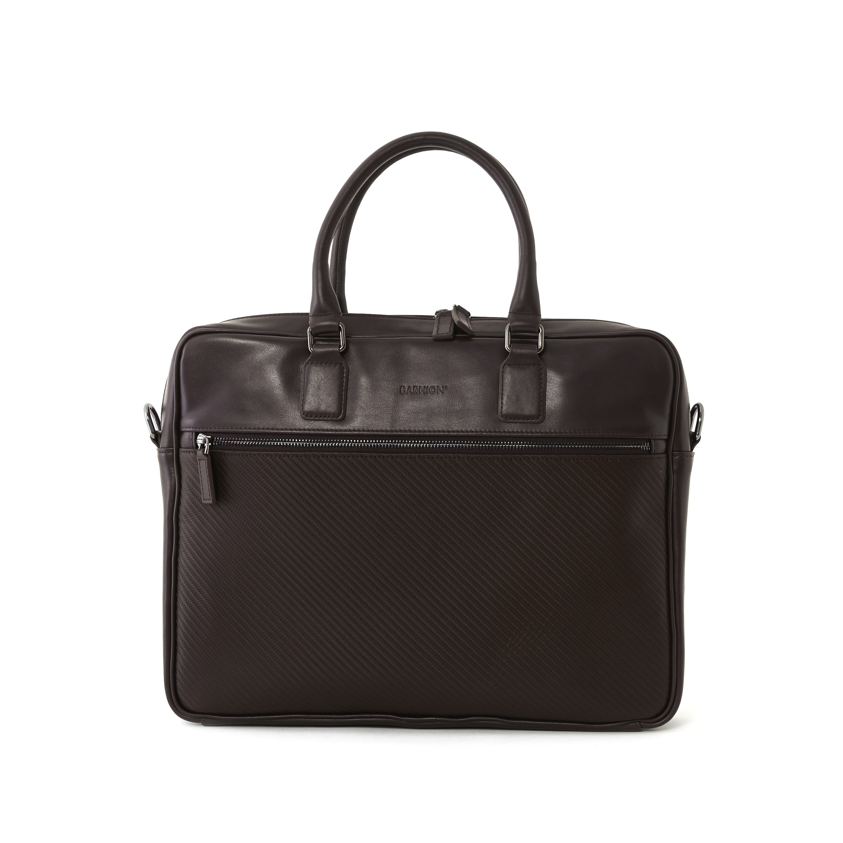 Men's Calf Leather Knit Pattern Handmade Laptop Bag U25013 7