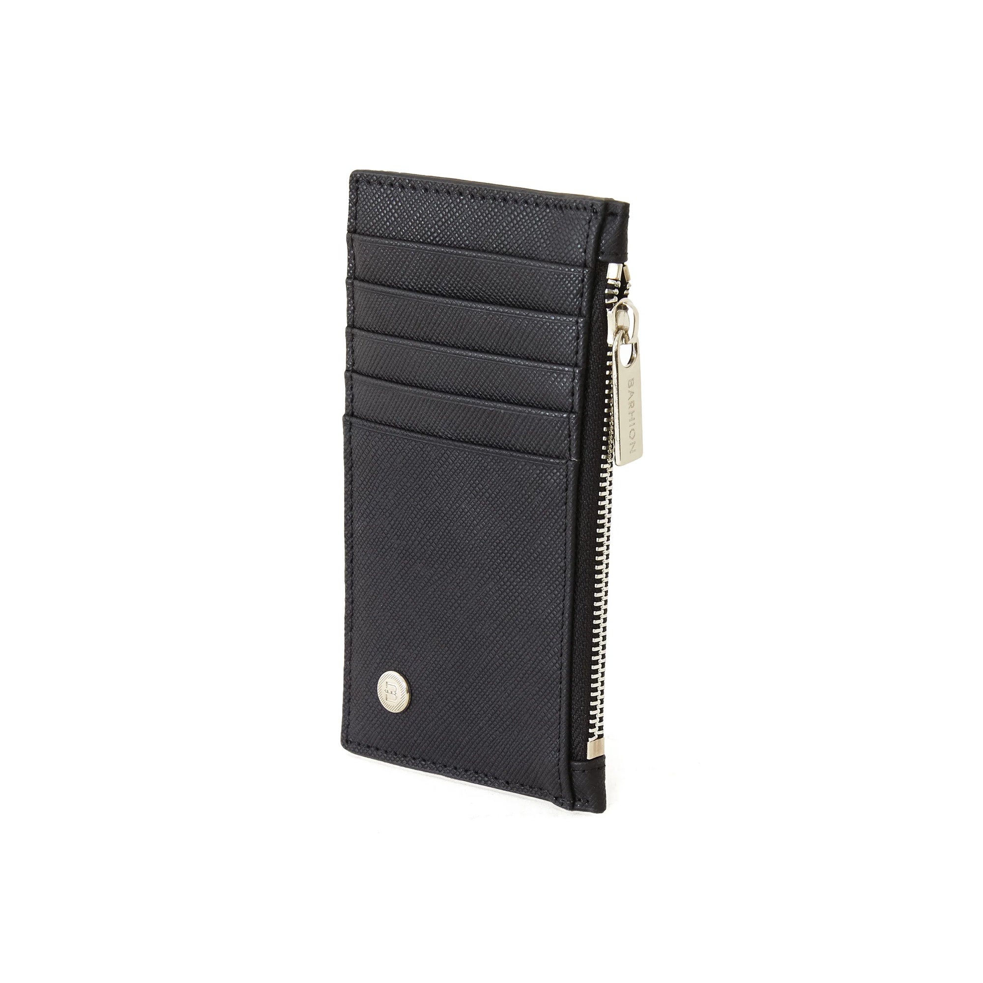 Men's Calf Leather Saffiano Handmade Cardholder Wallet U25016 9