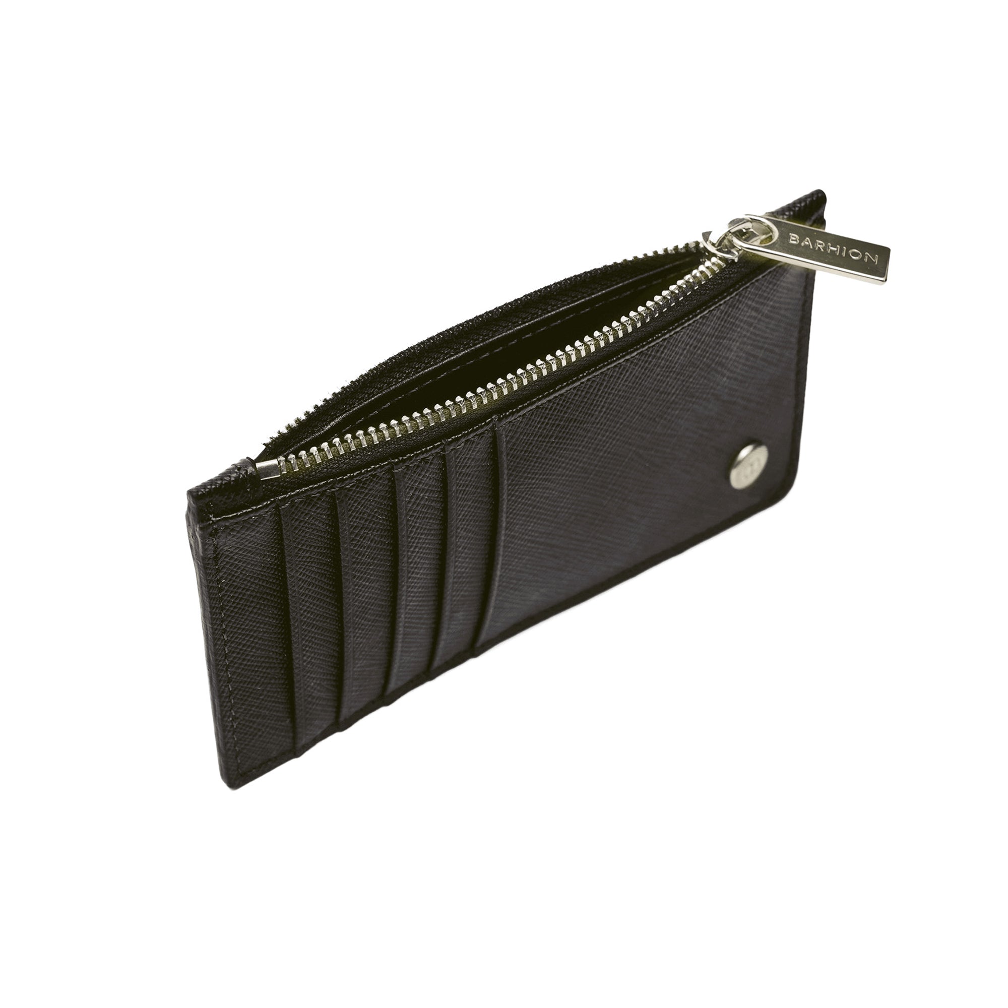 Men's Calf Leather Saffiano Handmade Cardholder Wallet U25016 8