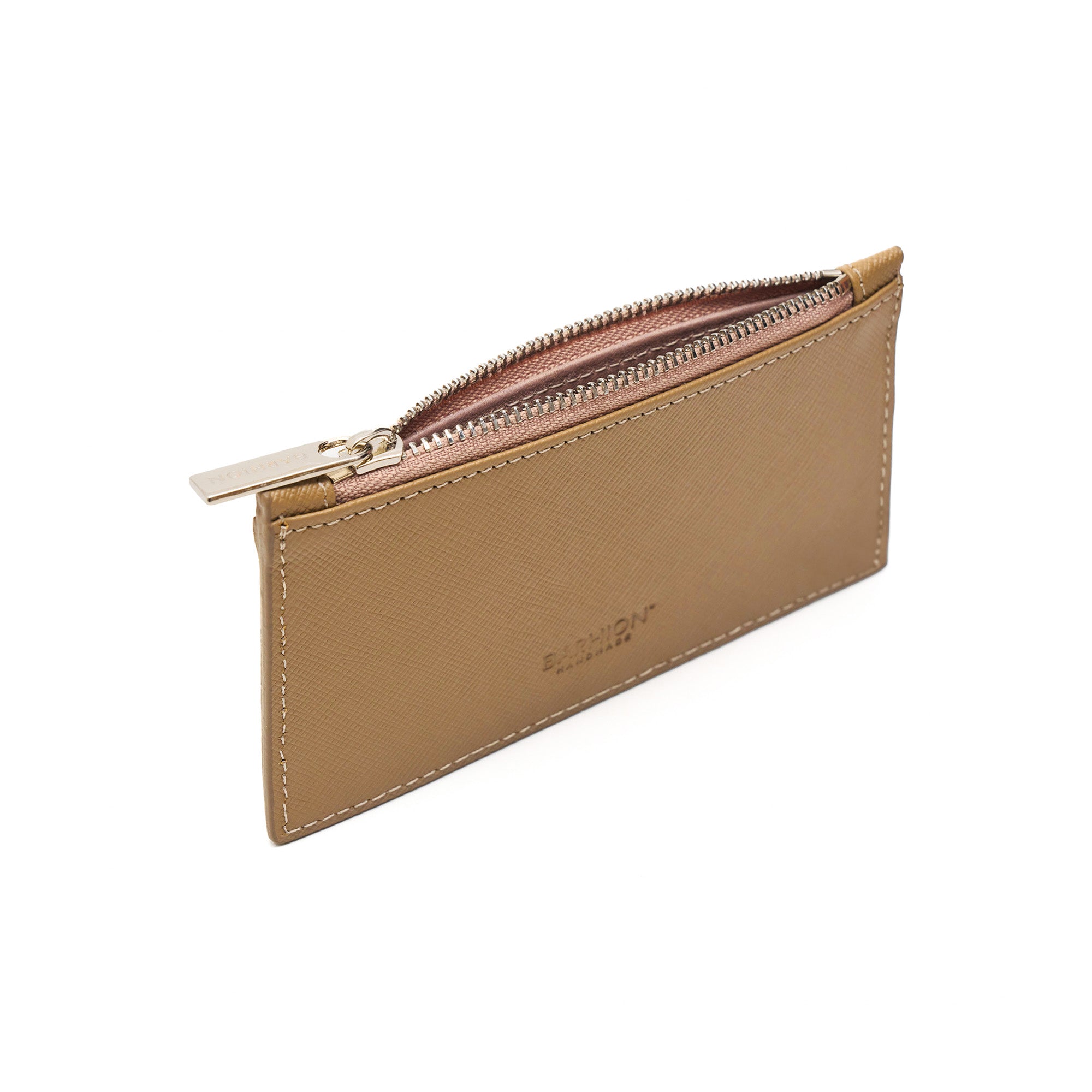 Men's Calf Leather Saffiano Handmade Cardholder Wallet U25016 13