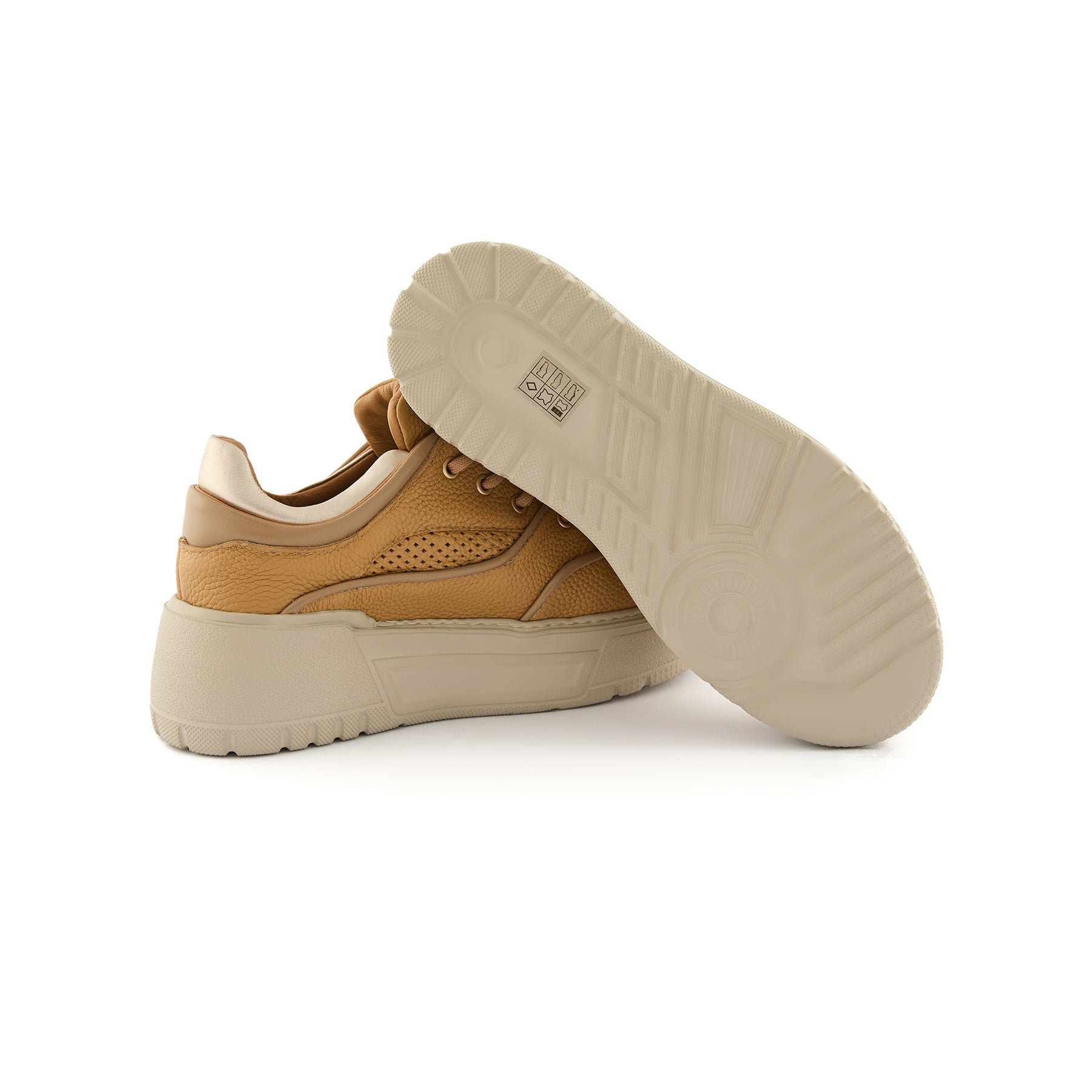 Women’s Mink Handmade Calf Leather Sneakers W5033