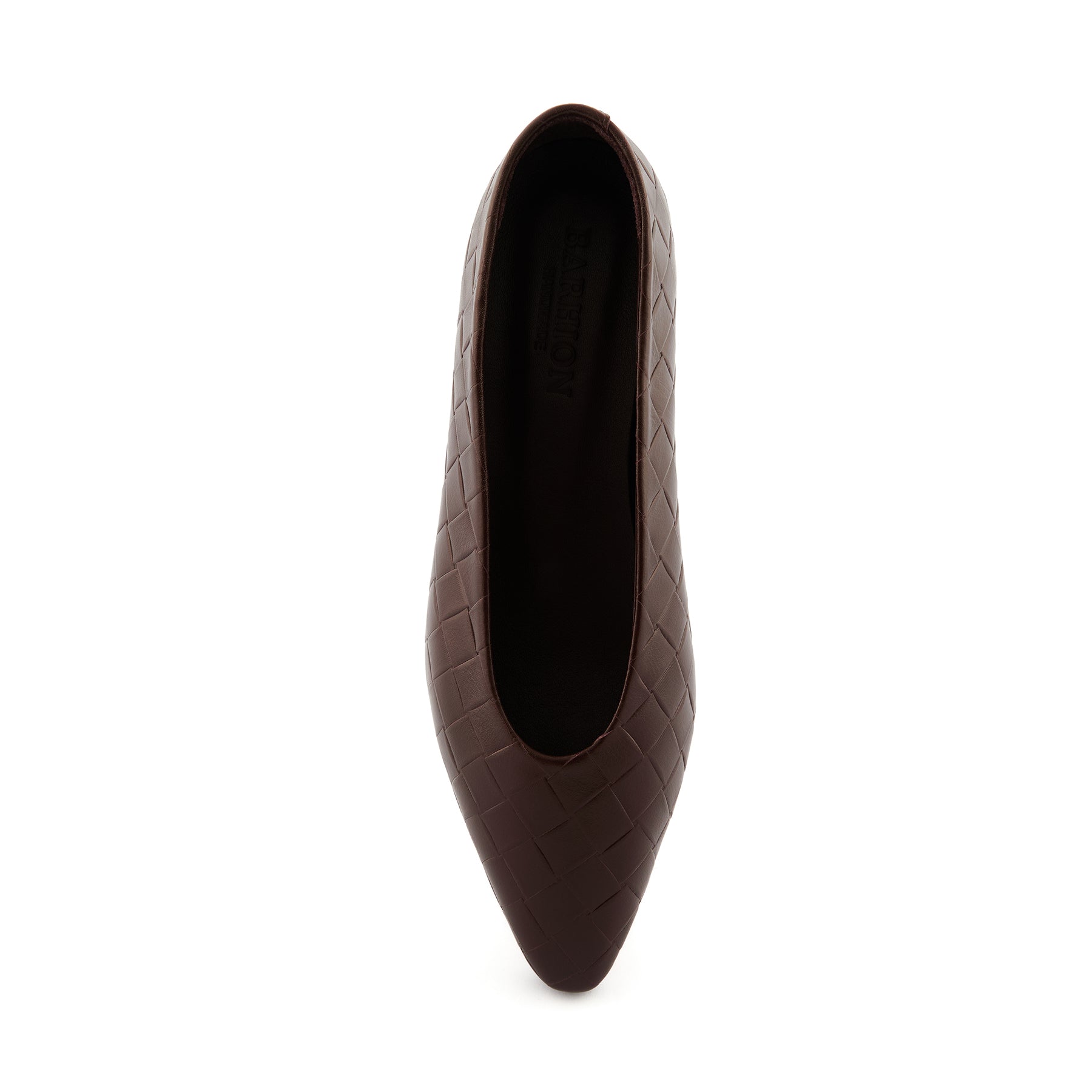 Women’s Brown Round-Toe Handmade Calf Leather Flats W3011