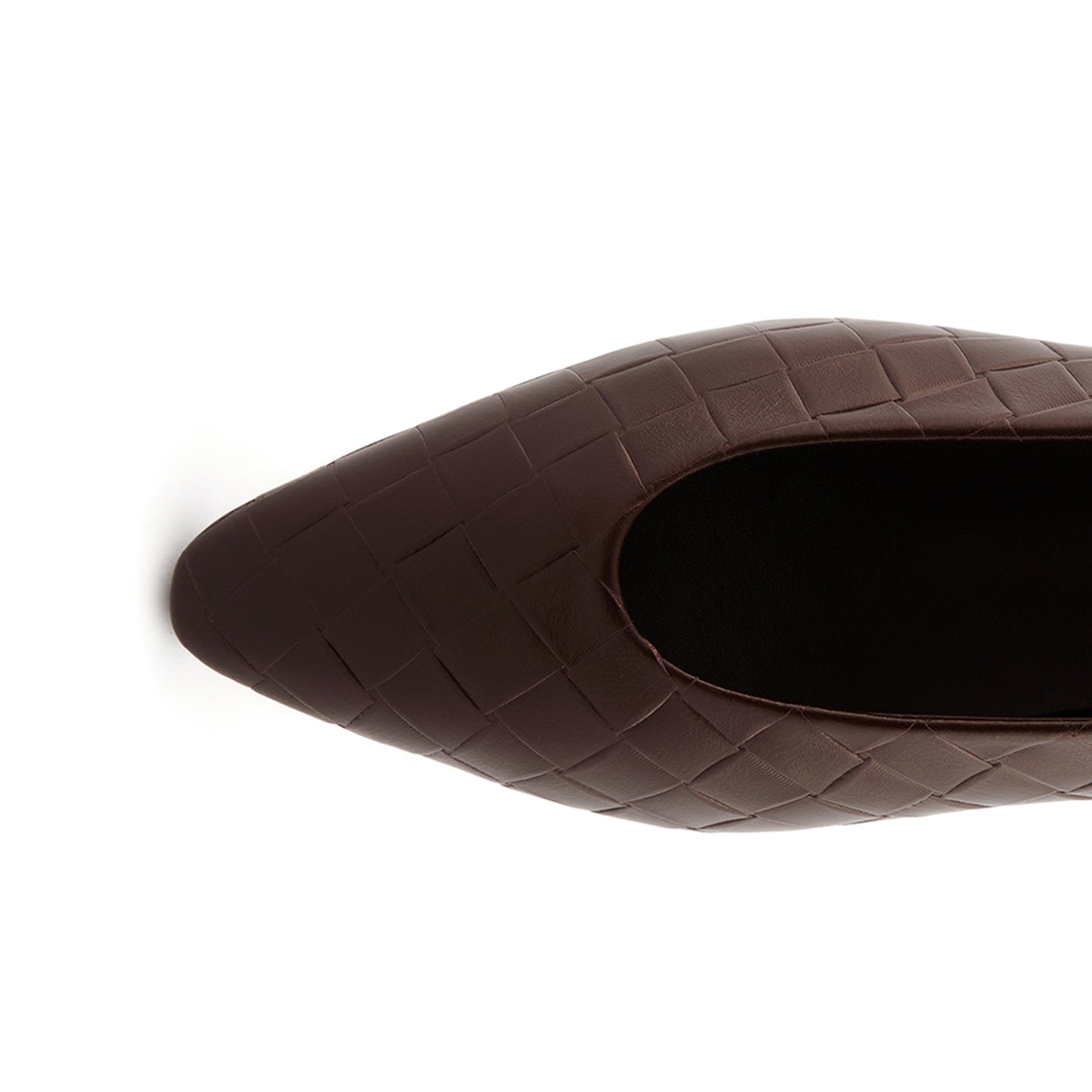 Women’s Brown Round-Toe Handmade Calf Leather Flats W3011