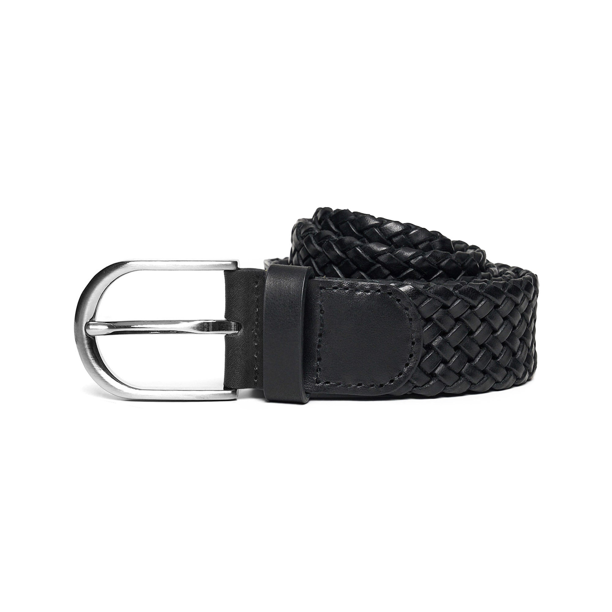 Men's Double-Sided Braided Calf Leather Handmade Belt M108 6