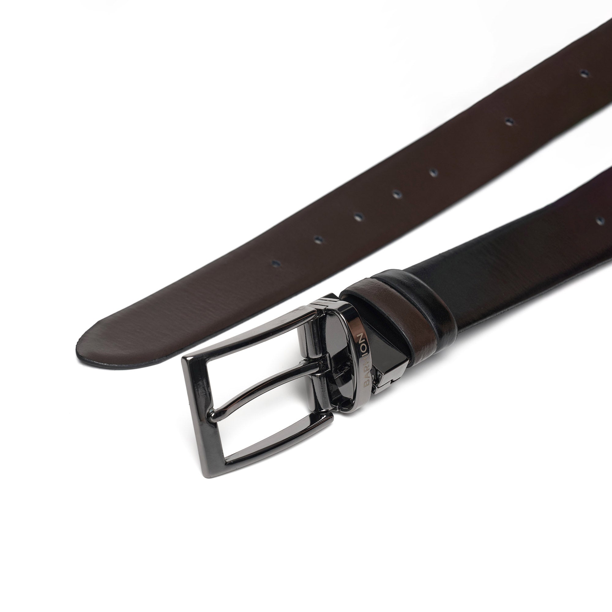 Men's Classic Reversible Calf Leather Handmade Belt M101 4