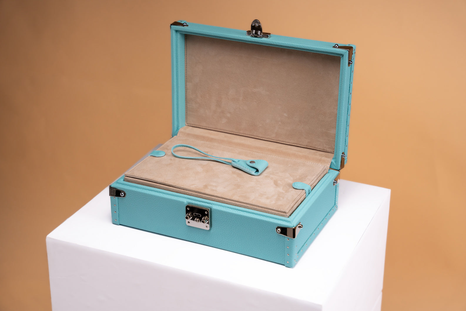 Barhion Petra Watch Case - Togo Tiffany Blue For 8 Watches