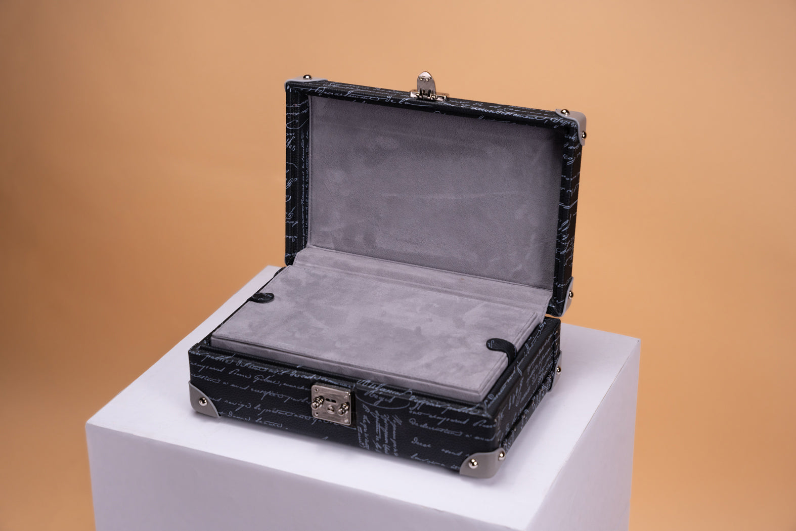 Barhion Maya Watch Case - Togo Parchment Dark Blue For 8 Watches