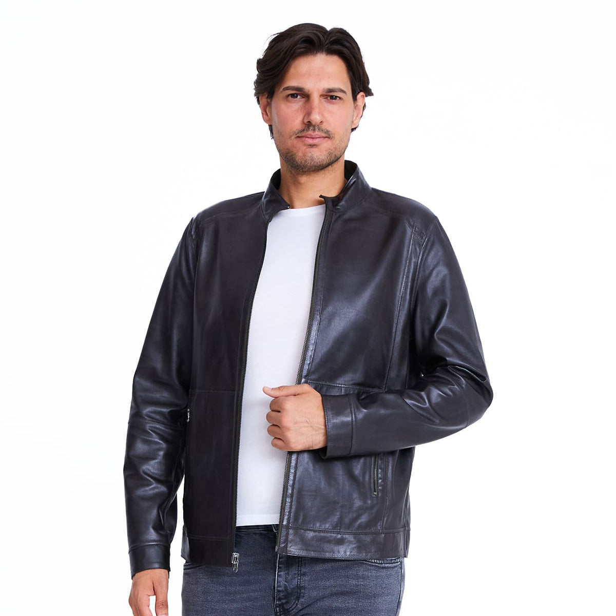 Men's Reversible Double-Faced Metis & Leather Jacket MJ400 6