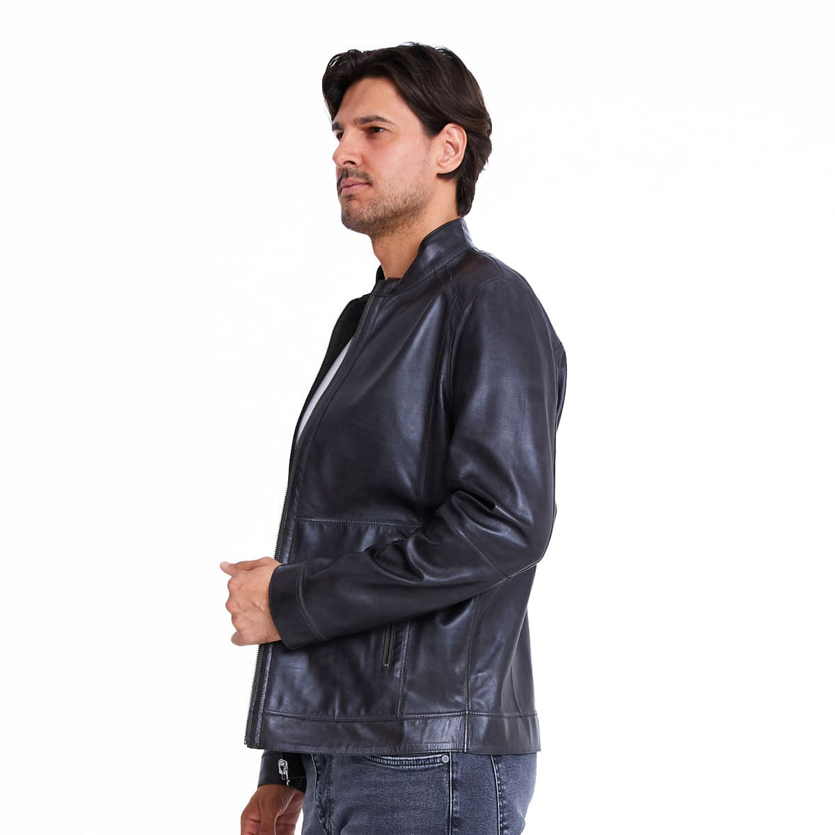 Men's Reversible Double-Faced Metis & Leather Jacket MJ400 7