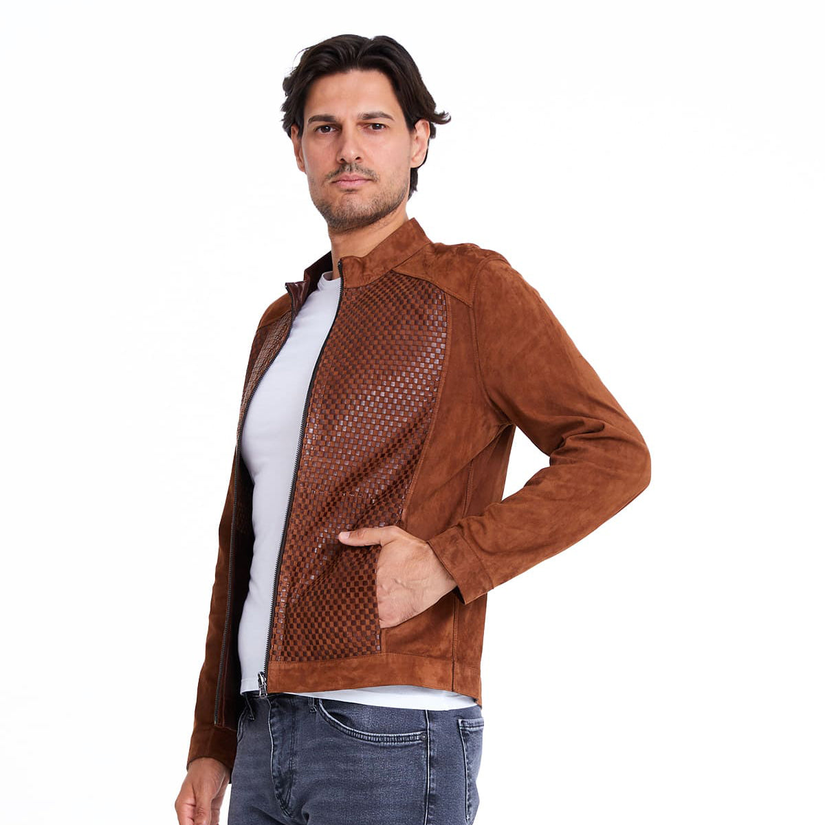 Men's Reversible Double-Faced Metis & Leather Jacket MJ401 3
