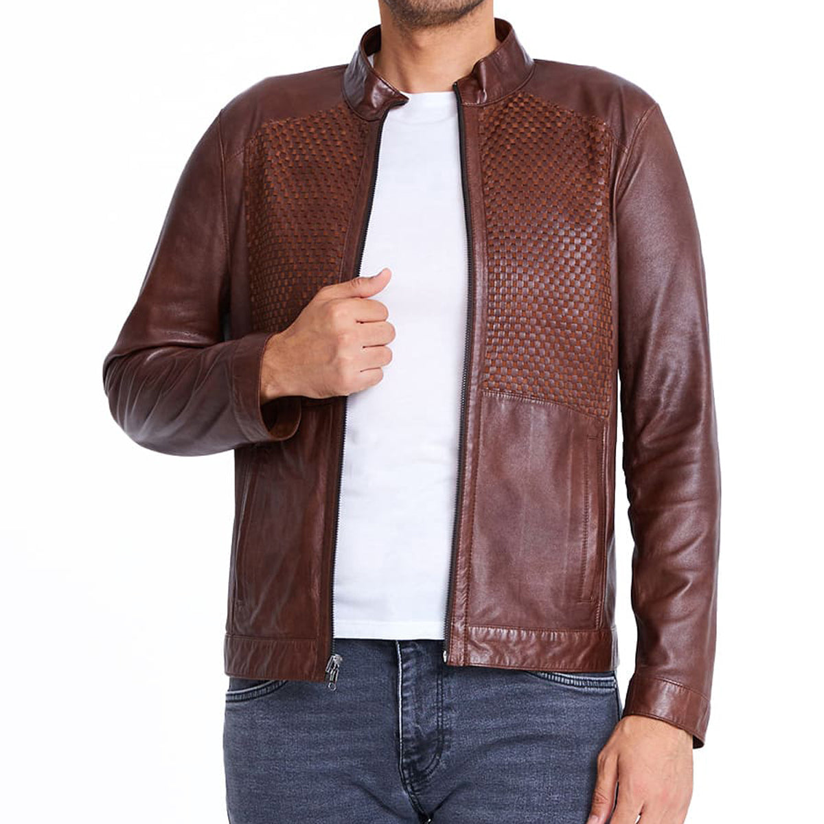 Men's Reversible Double-Faced Metis & Leather Jacket MJ401 10
