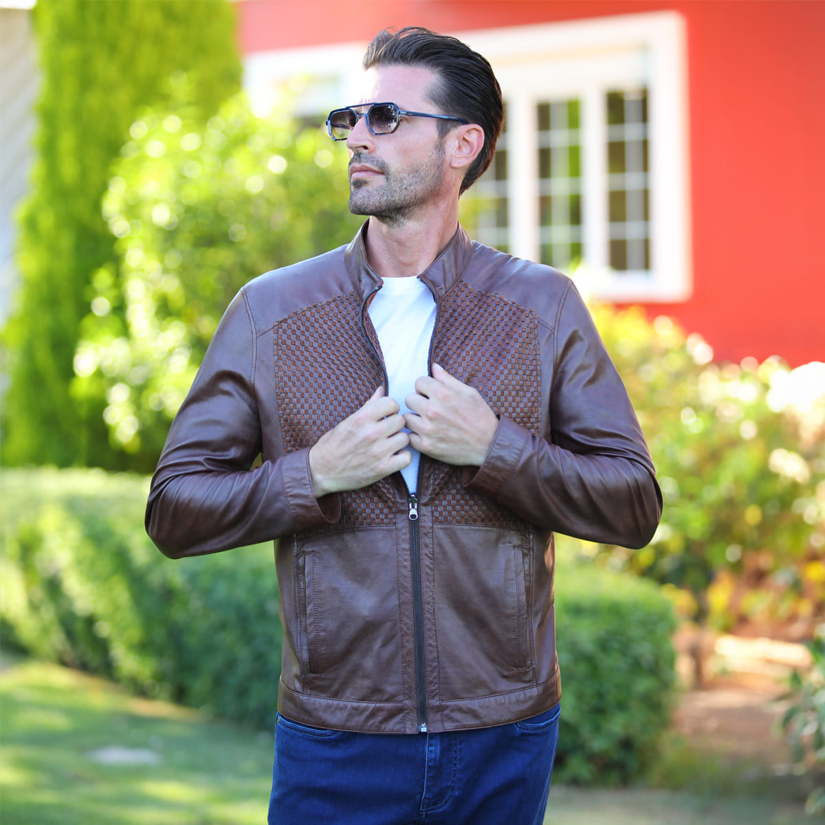 Men's Reversible Double-Faced Metis & Leather Jacket MJ401 11