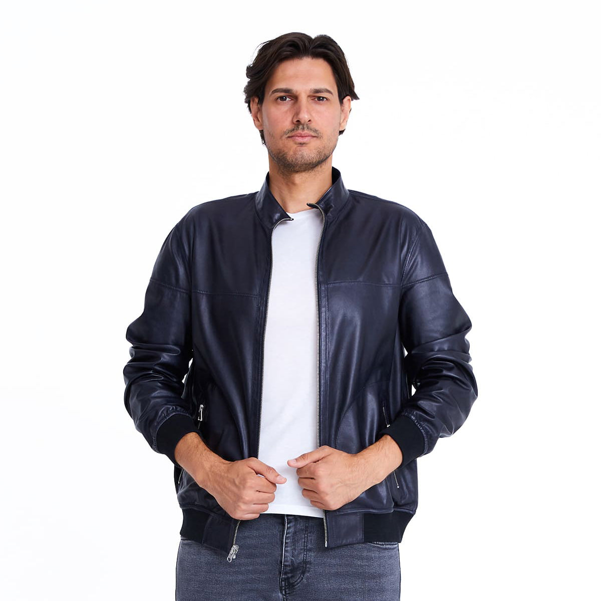 Men's Reversible Double-Faced Metis & Leather Jacket MJ403 8