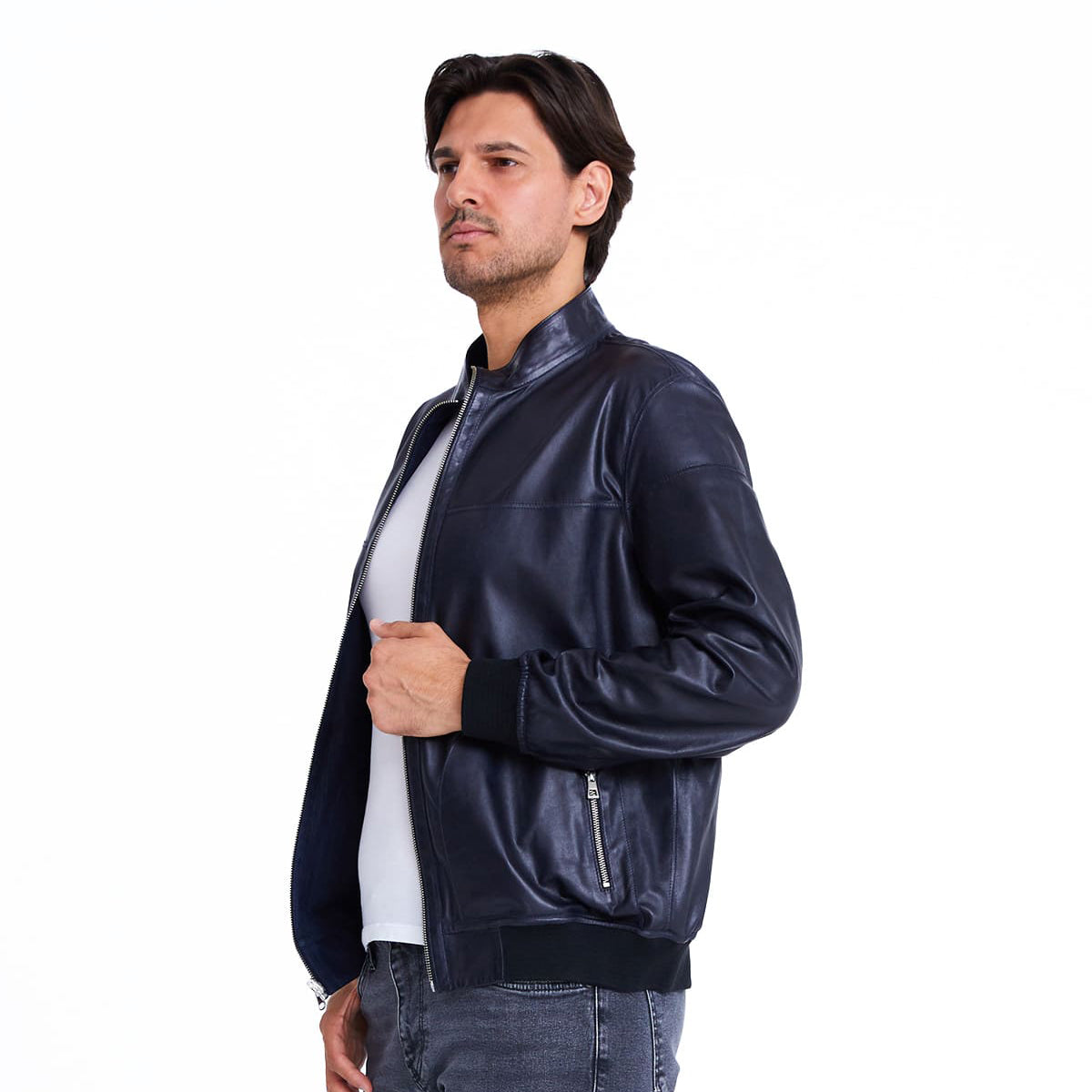 Men's Reversible Double-Faced Metis & Leather Jacket MJ403 9