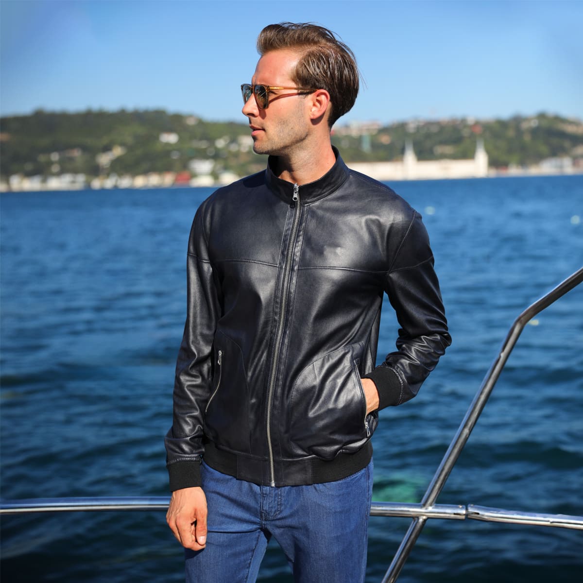 Men's Reversible Double-Faced Metis & Leather Jacket MJ403 12