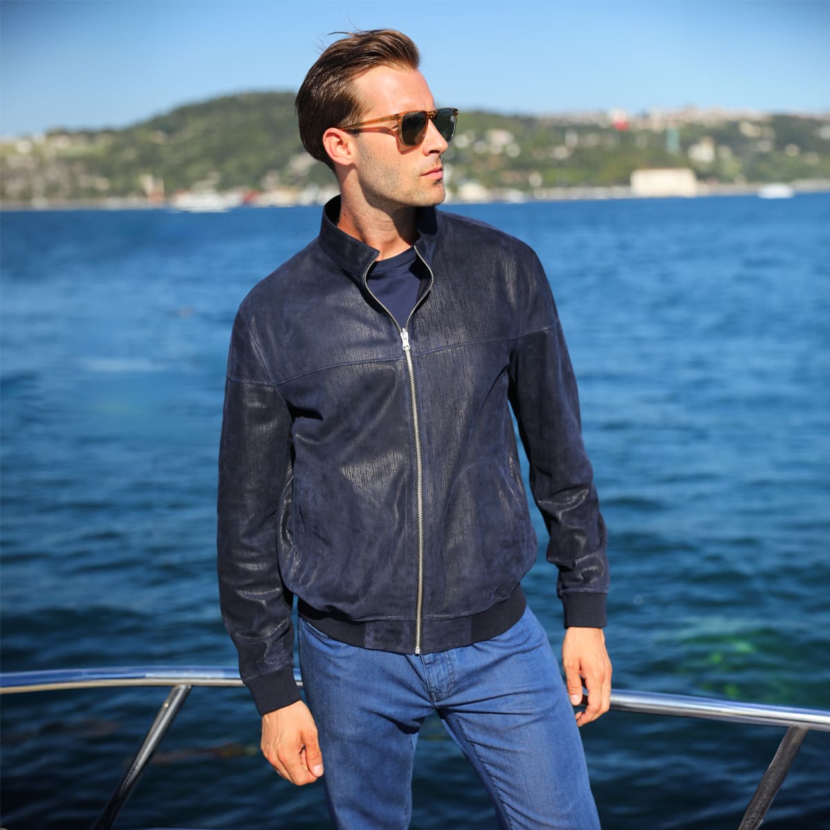 Men's Reversible Double-Faced Metis & Leather Jacket MJ403 6