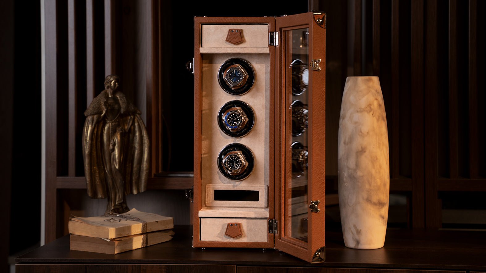 Barhion Watch Winder - Togo Camel