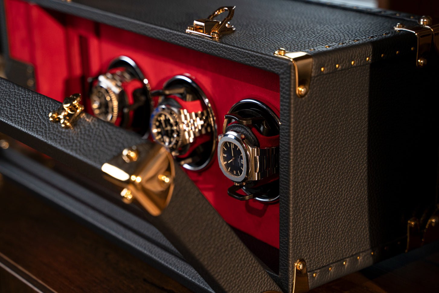 Barhion Watch Winder - Togo Dark Blue