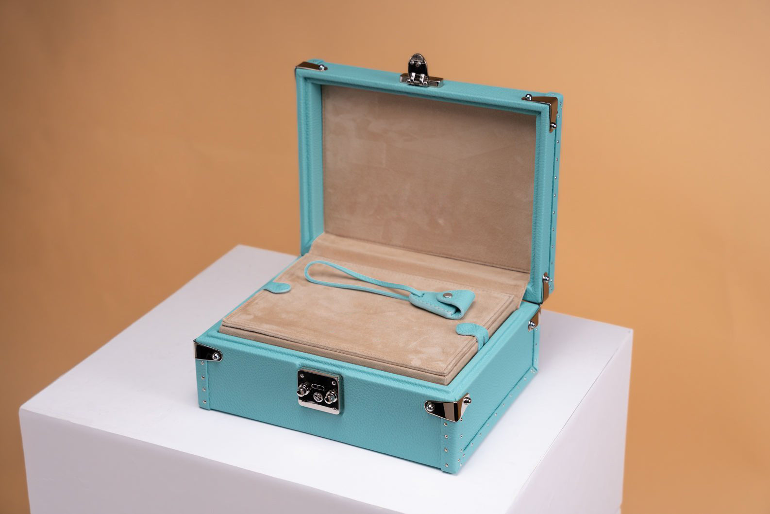 Barhion Petra Watch Case - Togo Tiffany Blue For 8 Watches