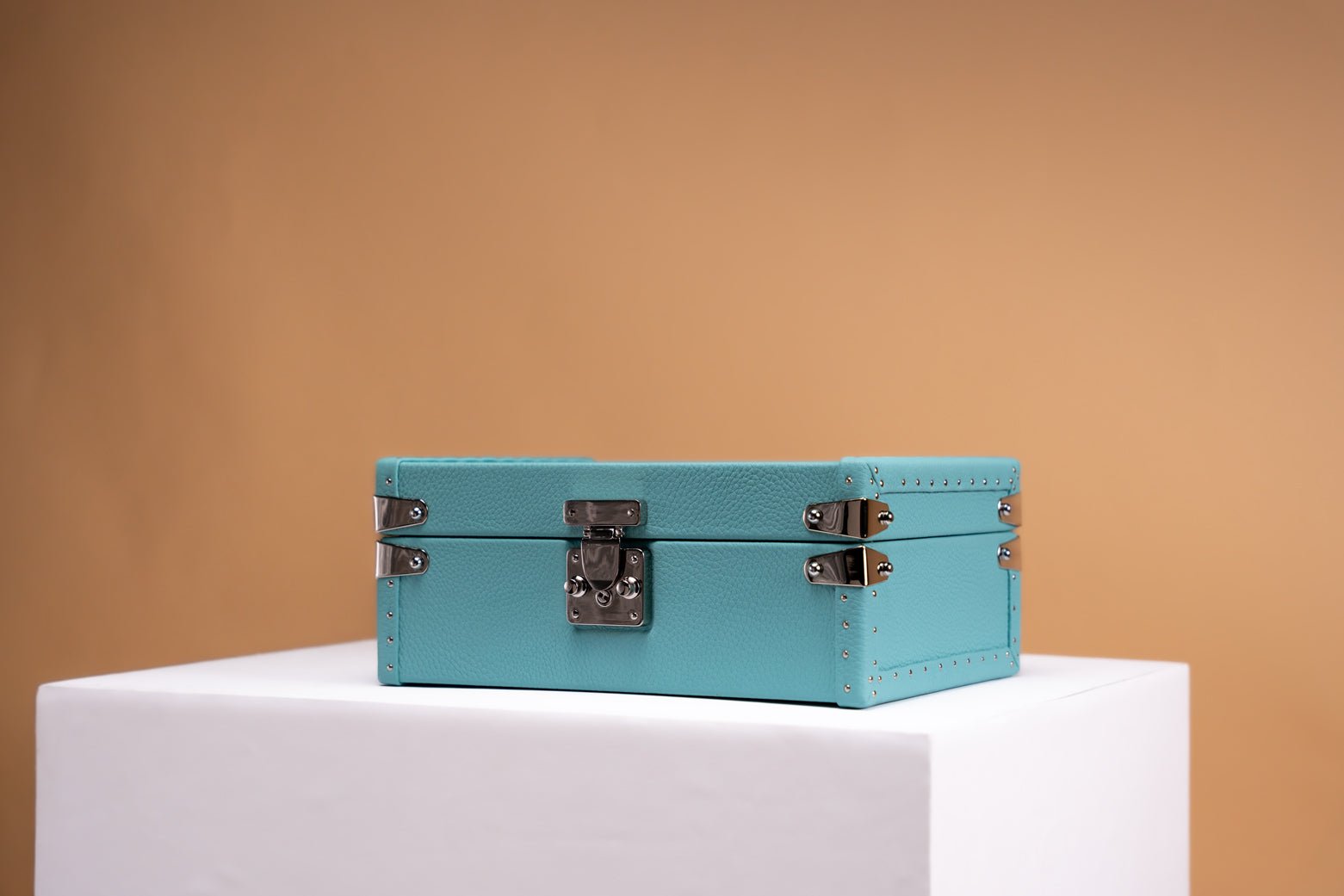 Barhion Petra Watch Case - Togo Tiffany Blue For 8 Watches
