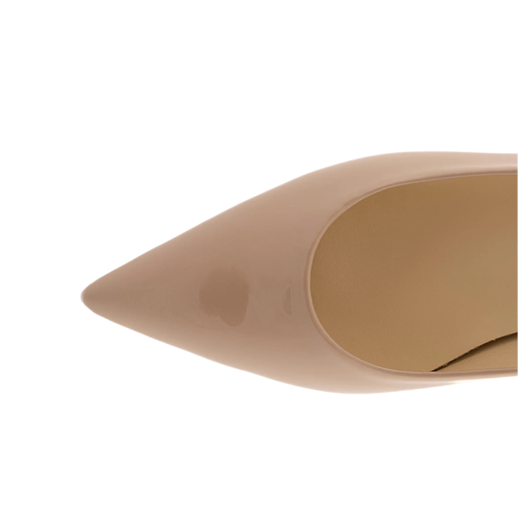 Women’s Powder Pointed-Toe Handmade Patent Calf Leather Flats W3014