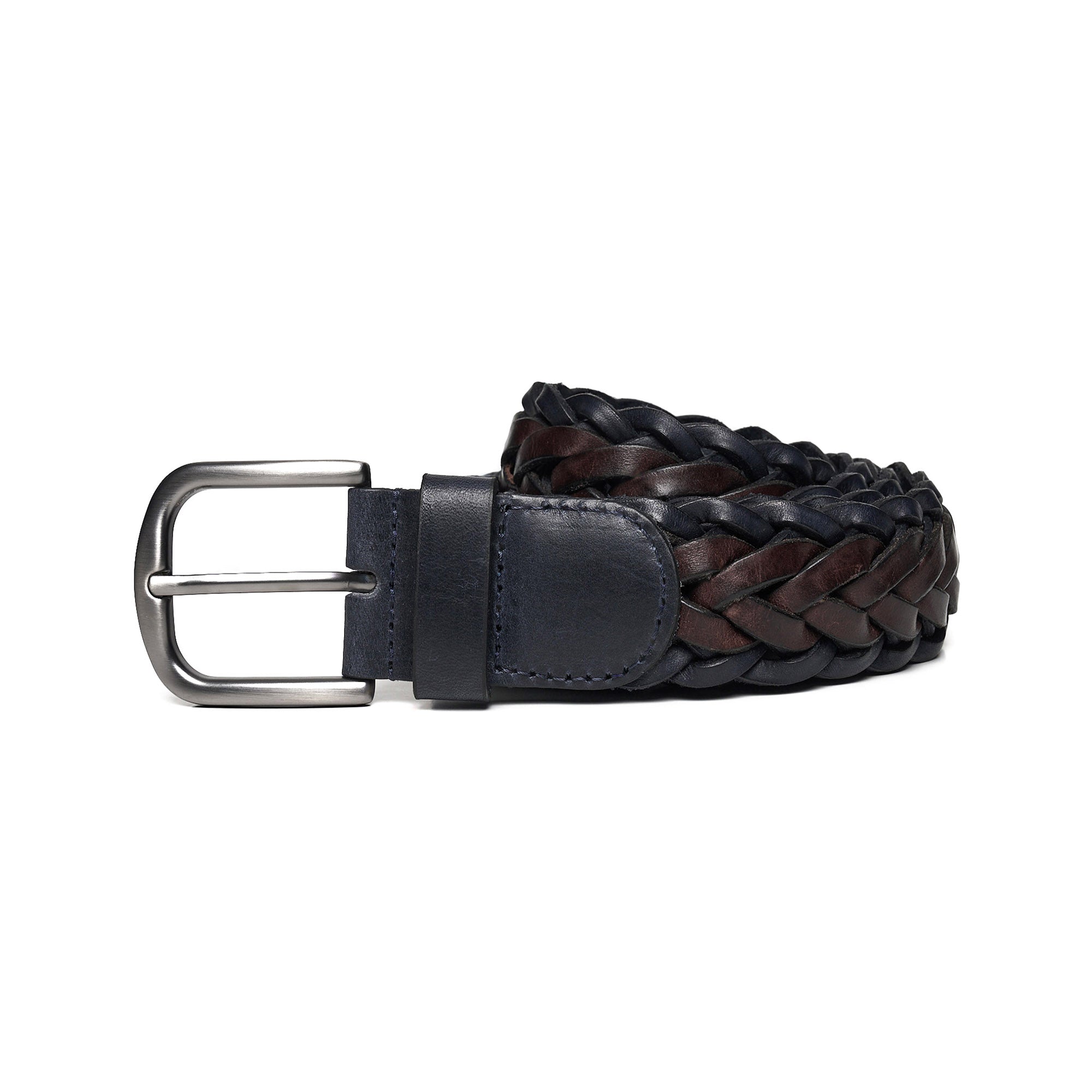 Men's Braided Calf Leather Handmade Belt M109 6