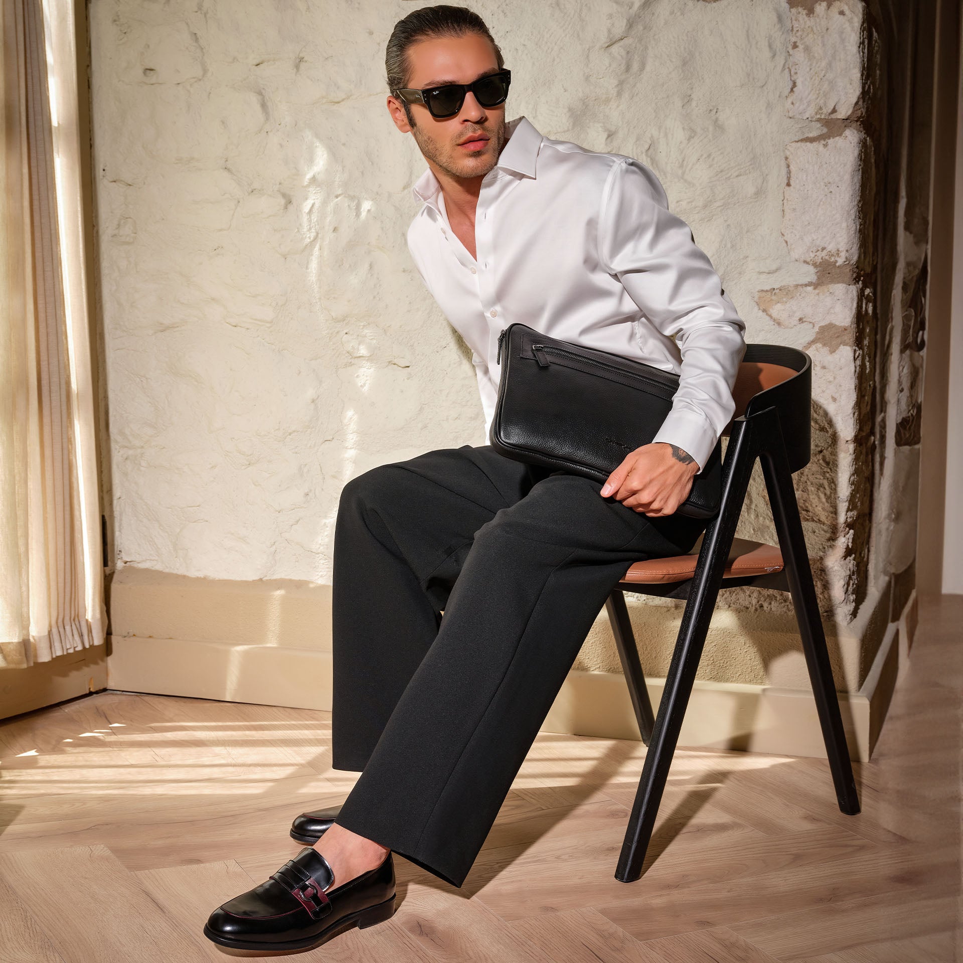 Men's Calf Leather Handmade Loafer M7033