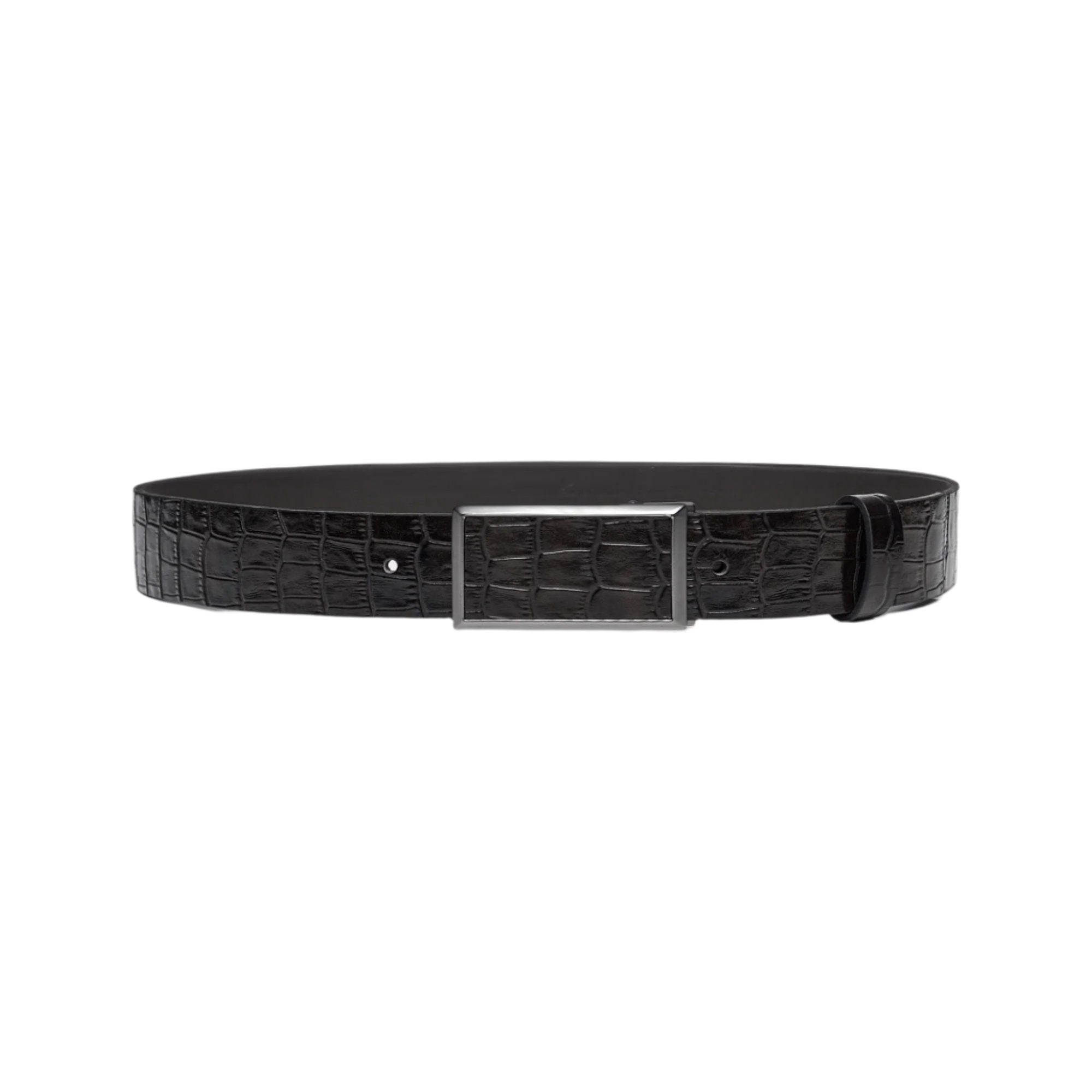 Men's Crocodile Embossed Calf Leather Handmade Belt M111 2