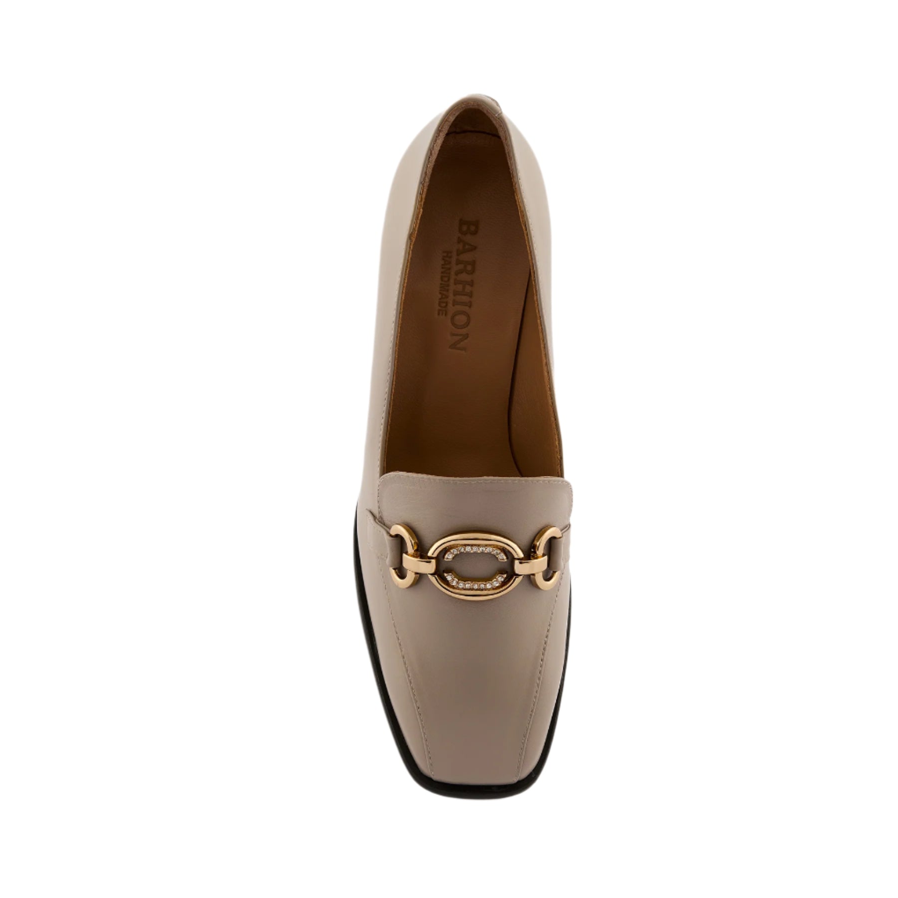 Women’s Mink Square-Toe Buckle Handmade Calf Leather Block Heels W6011