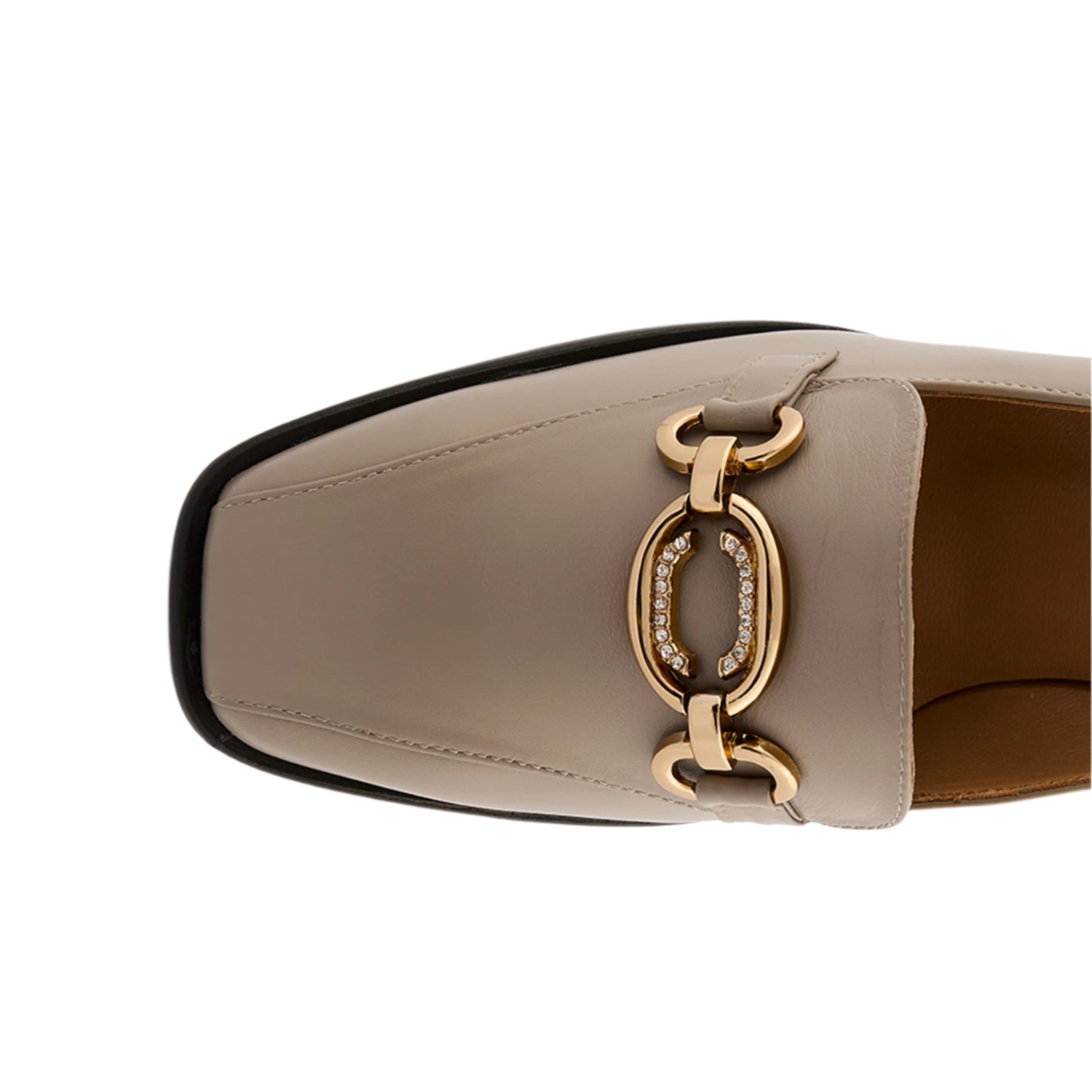 Women’s Mink Square-Toe Buckle Handmade Calf Leather Block Heels W6011