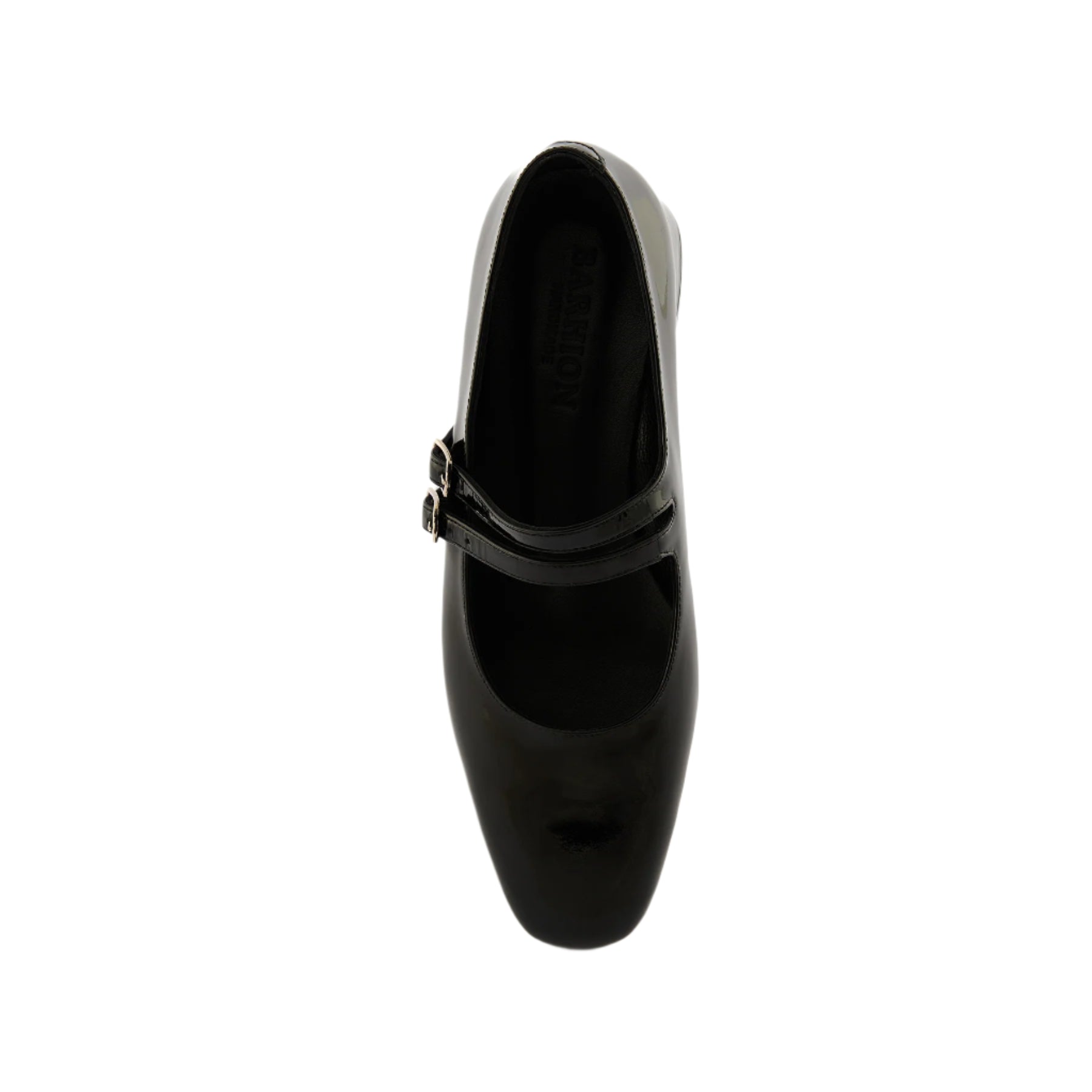 Women’s Black Square-Toe Handmade Patent Calf Leather Dance Shoes W3015