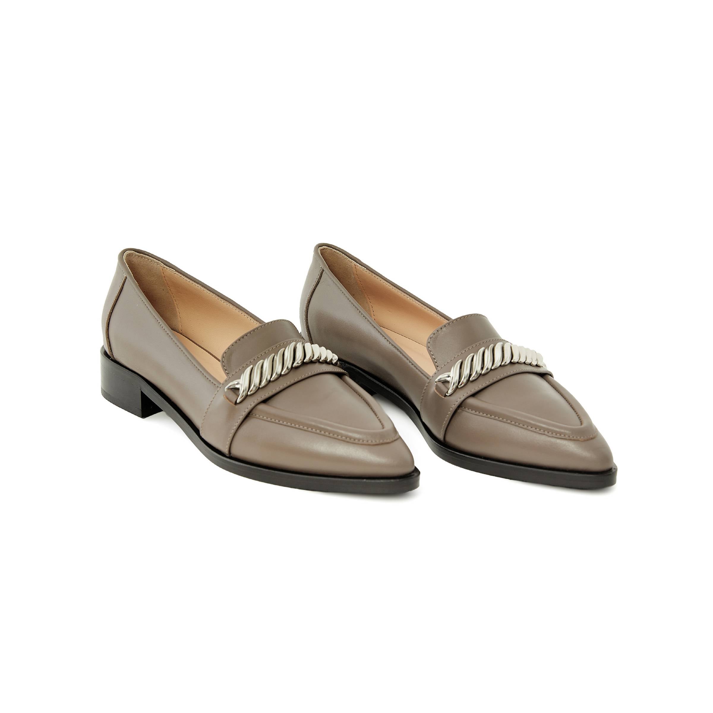 Women's Calf Leather Handmade Flats W3009