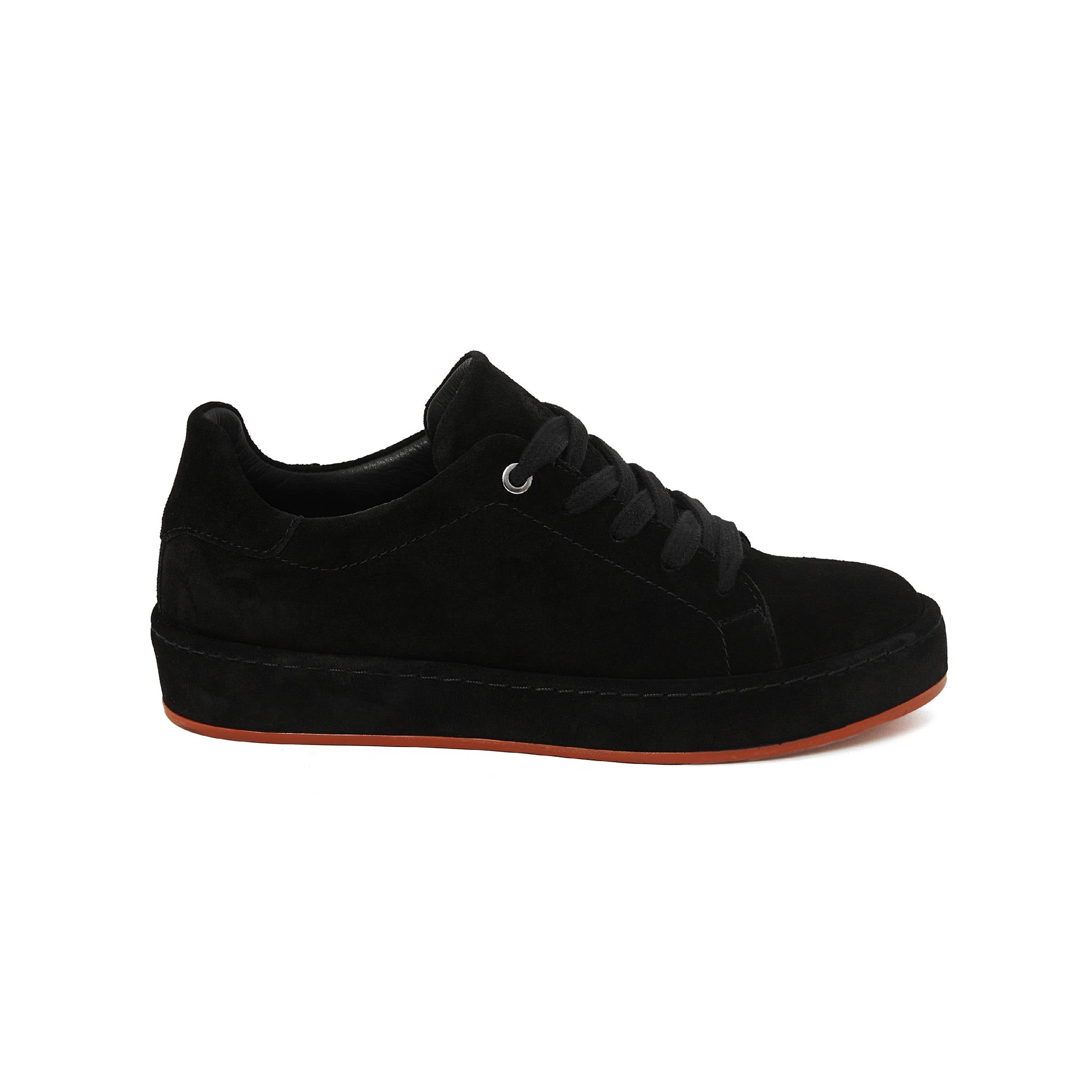Women's Suede Calf Leather Handmade Sneakers W5007