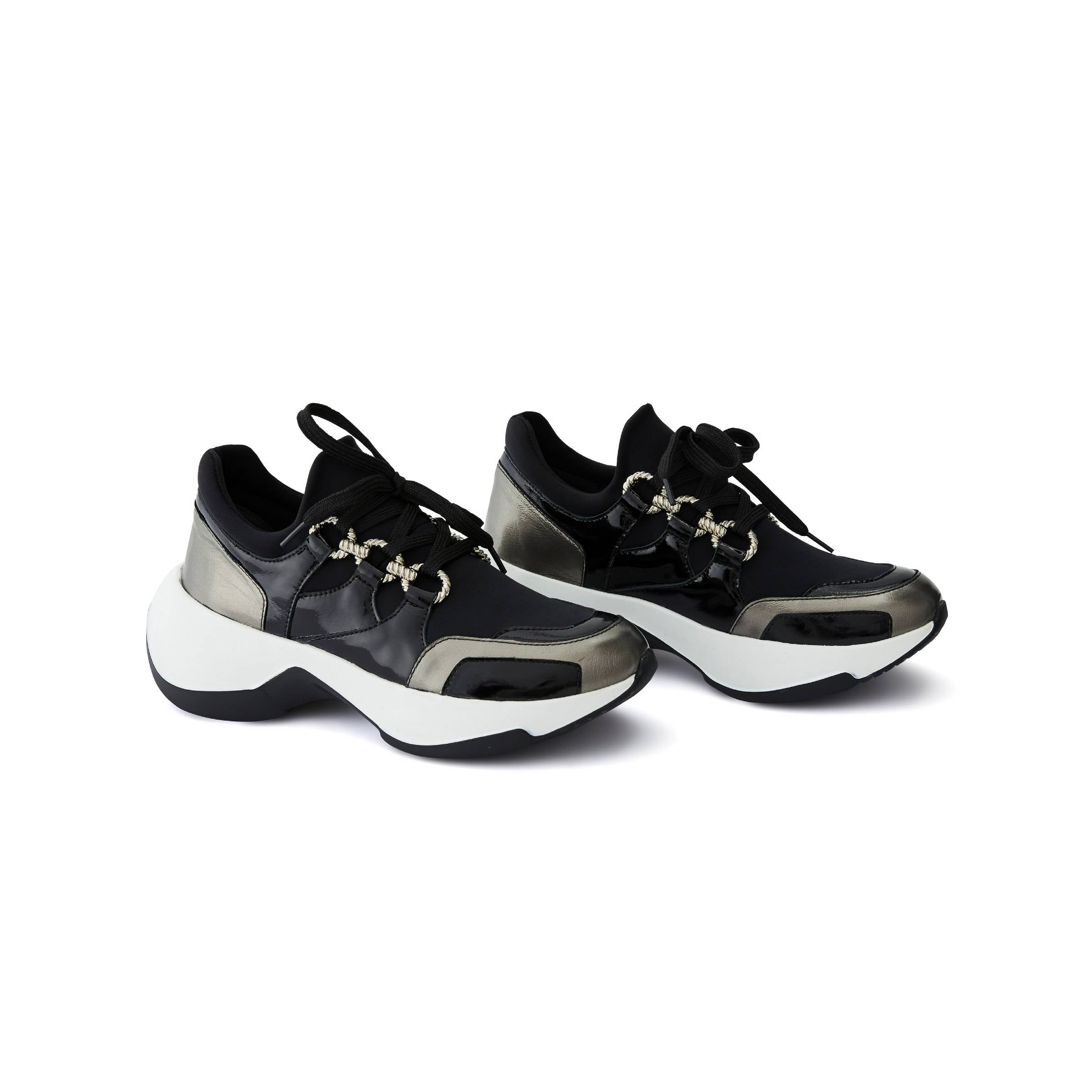 Women's Rugan Calf Leather Scuba Handmade Sneakers W5009