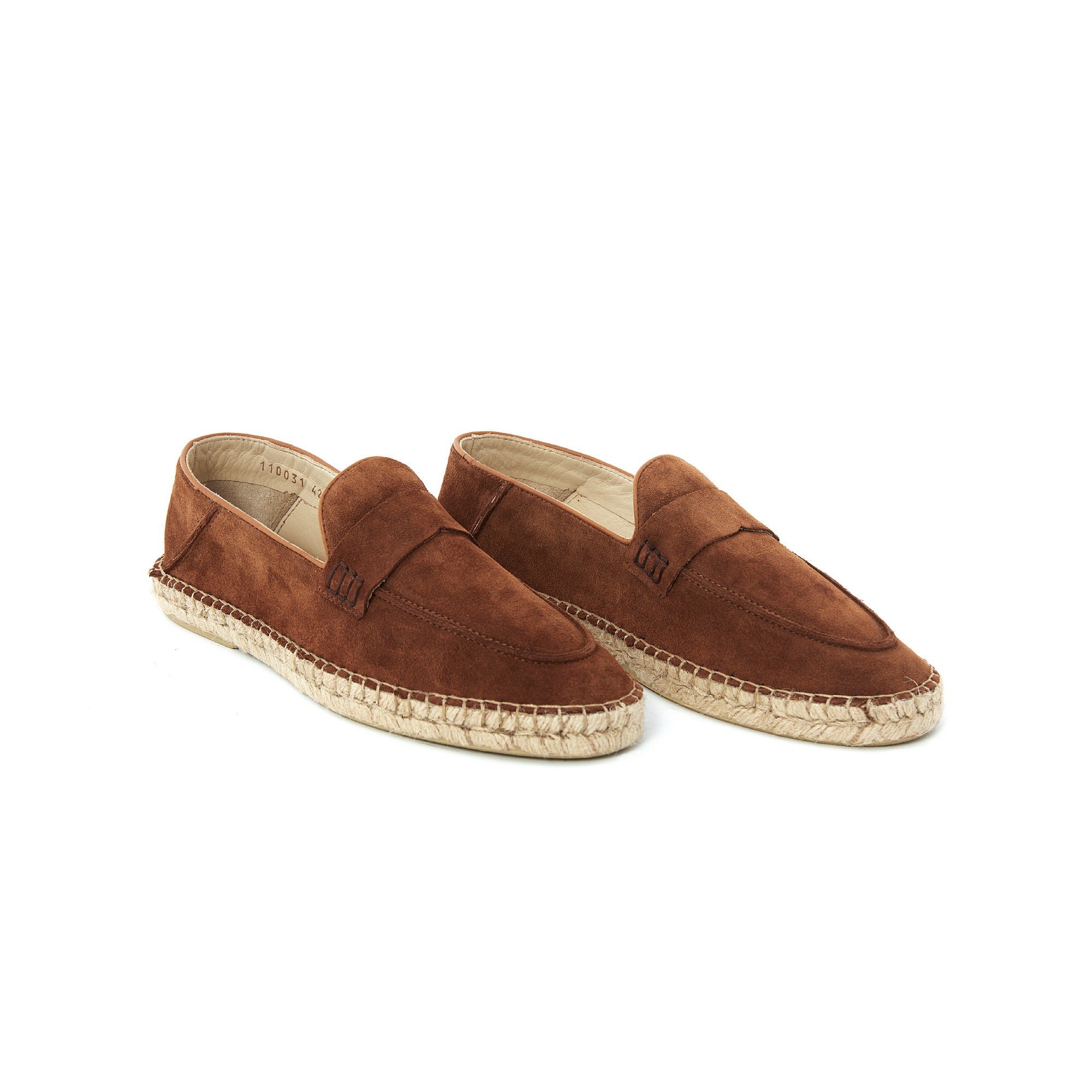 Men's Suede Calf Leather Handmade Espadrilles M9007 21