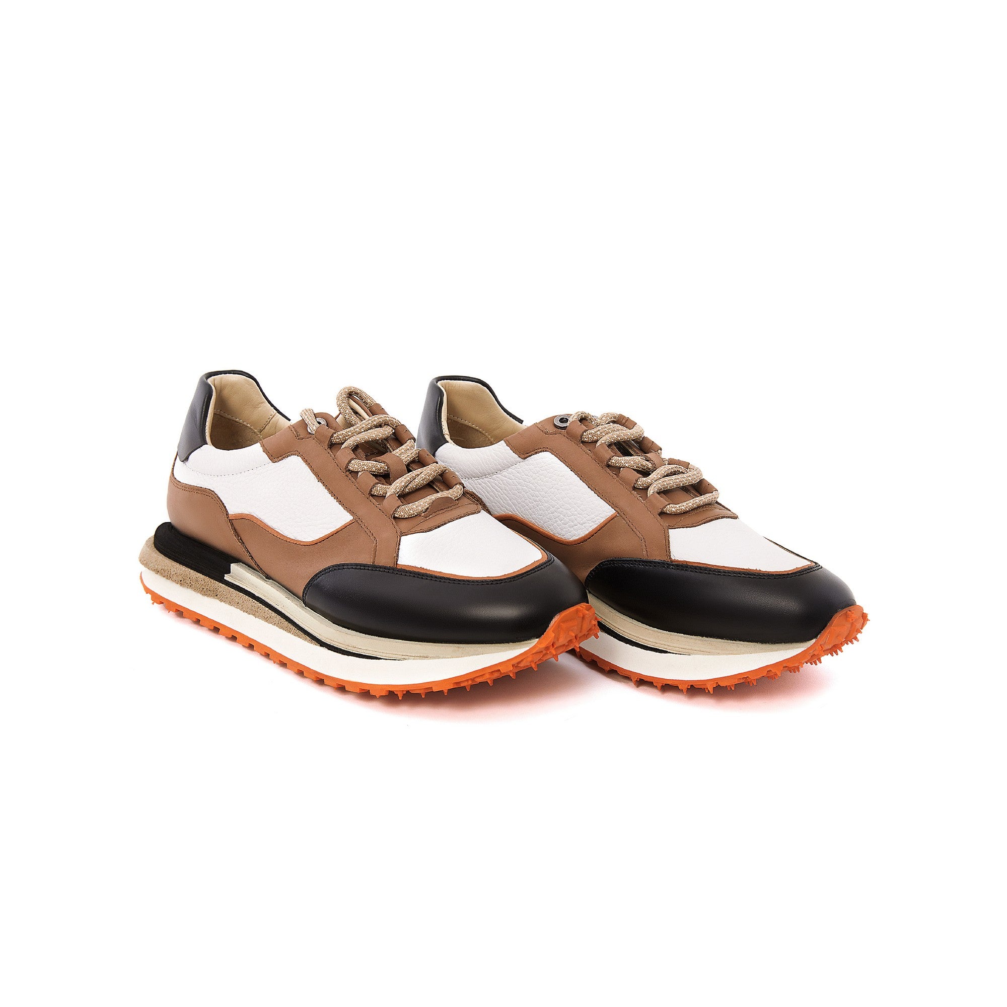 Men's Floater Leather Handmade Sneakers M8026
